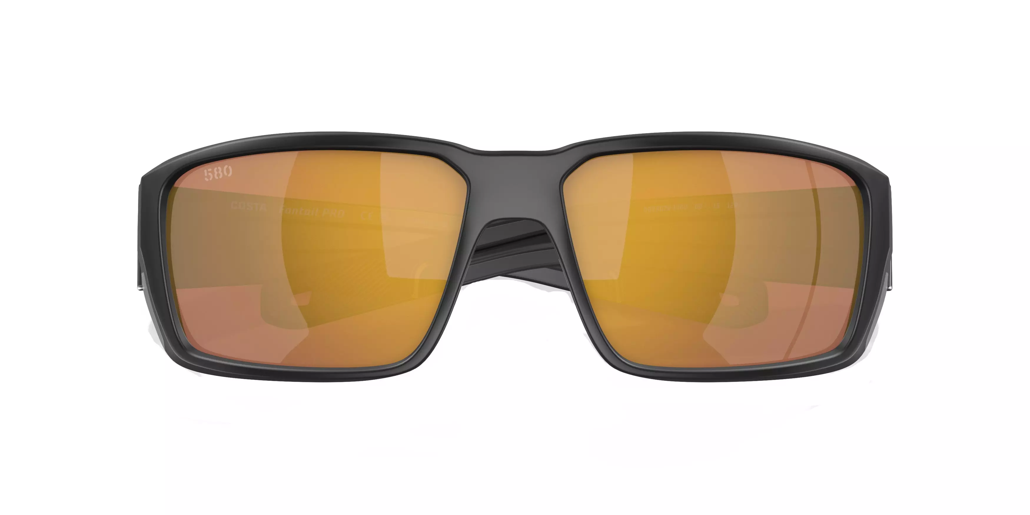 Costa Del Mar Fantail Pro Gold Mirror Polarized Matte Black Sunglasses - BLACK/GOLD