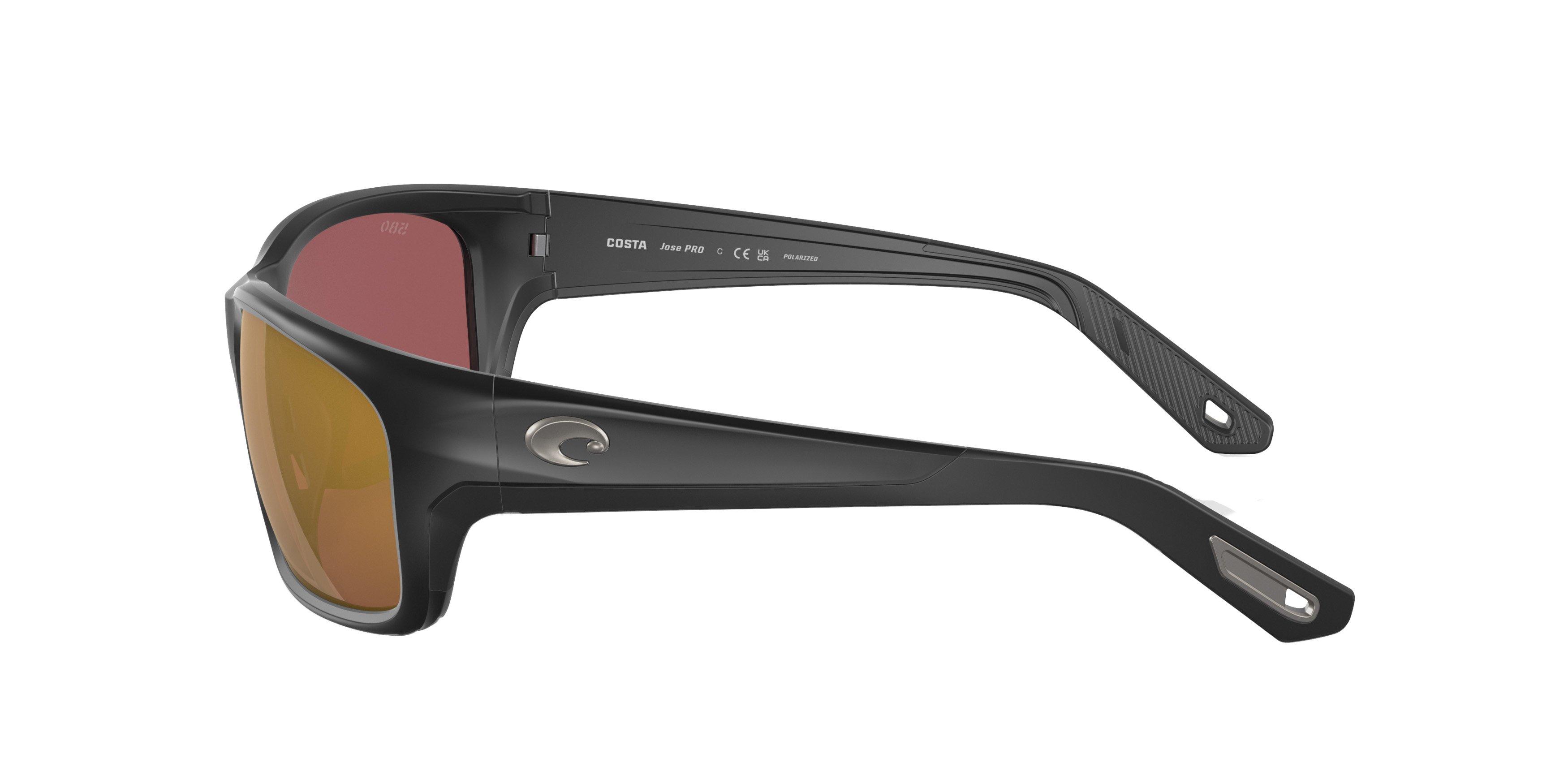 Costa Del Mar Jose Pro Gold Mirror Polarized Matte Black Sunglasses - BLACK/GOLD Thumbnail View 6