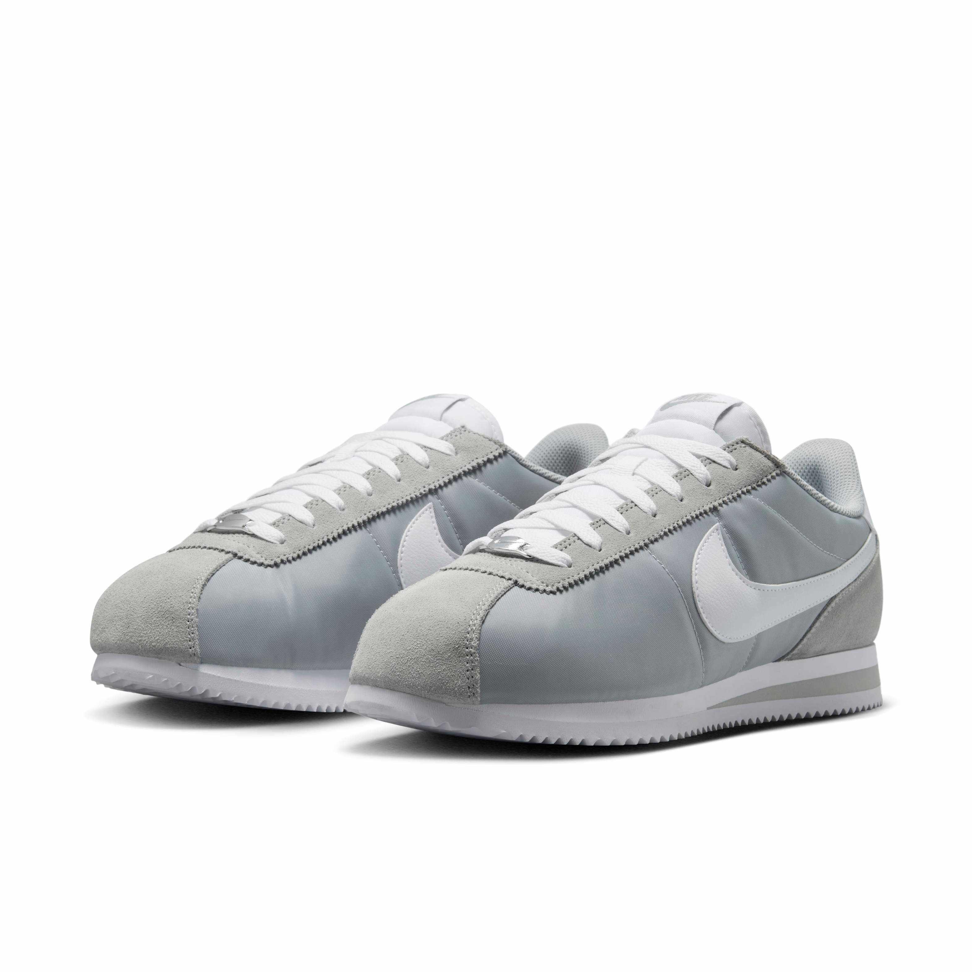 Nike Cortez Textile "Flat Silver/White" Men's Shoe - SILVER/WHITE Thumbnail View 3