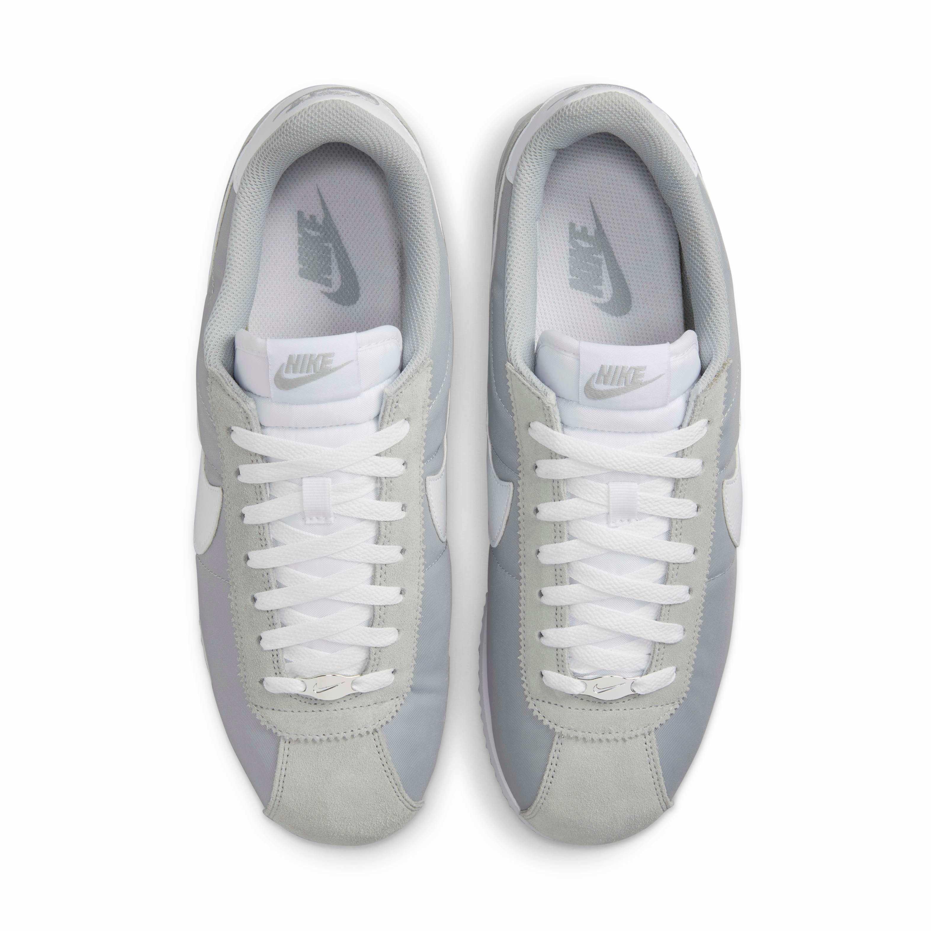 Nike Cortez Textile "Flat Silver/White" Men's Shoe - SILVER/WHITE Thumbnail View 4