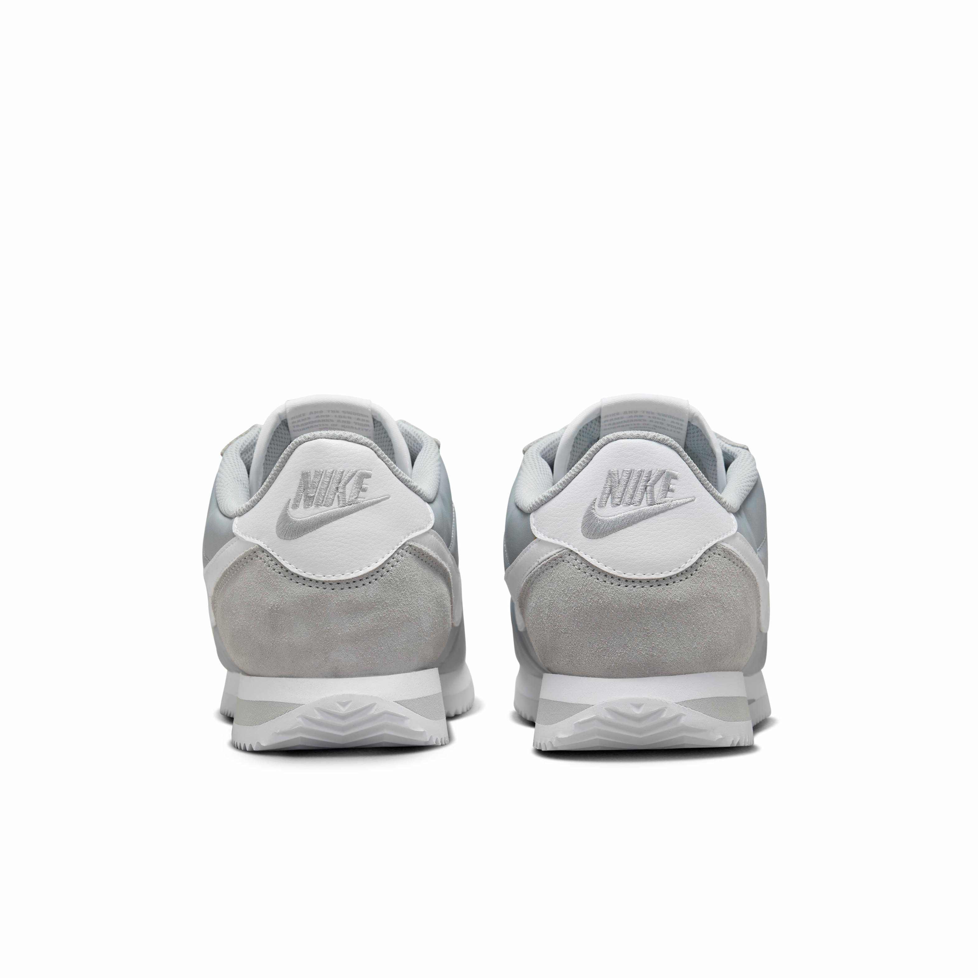 Nike Cortez Textile "Flat Silver/White" Men's Shoe - SILVER/WHITE Thumbnail View 5