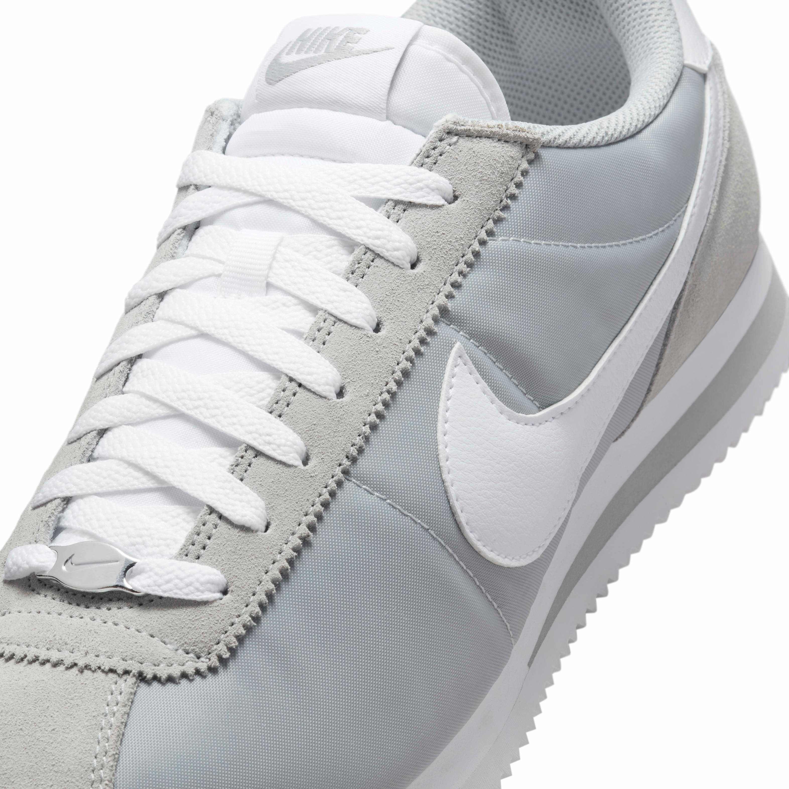 Nike Cortez Textile "Flat Silver/White" Men's Shoe - SILVER/WHITE Thumbnail View 7
