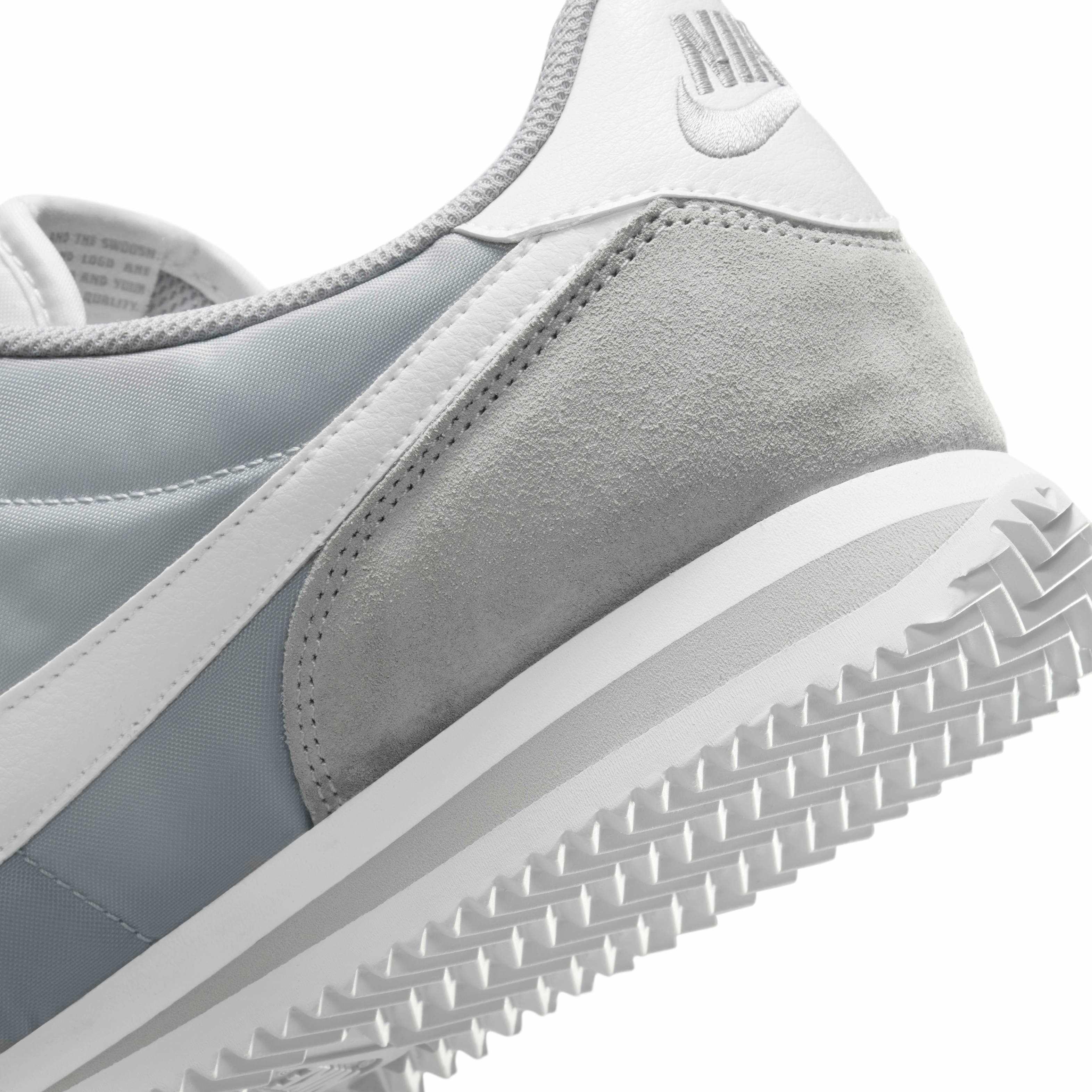 Nike Cortez Textile "Flat Silver/White" Men's Shoe - SILVER/WHITE Thumbnail View 8