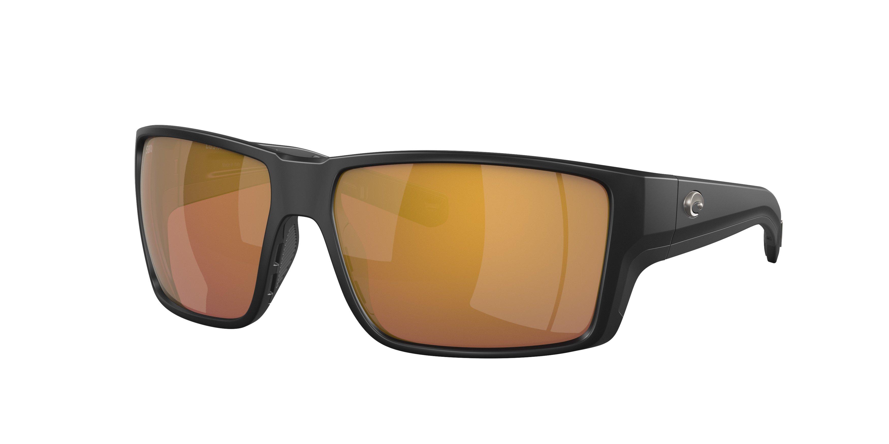 Costa Del Mar Reefton Pro Gold Mirror Polarized Matte Black Sunglasses - BLACK/GOLD Thumbnail View 1