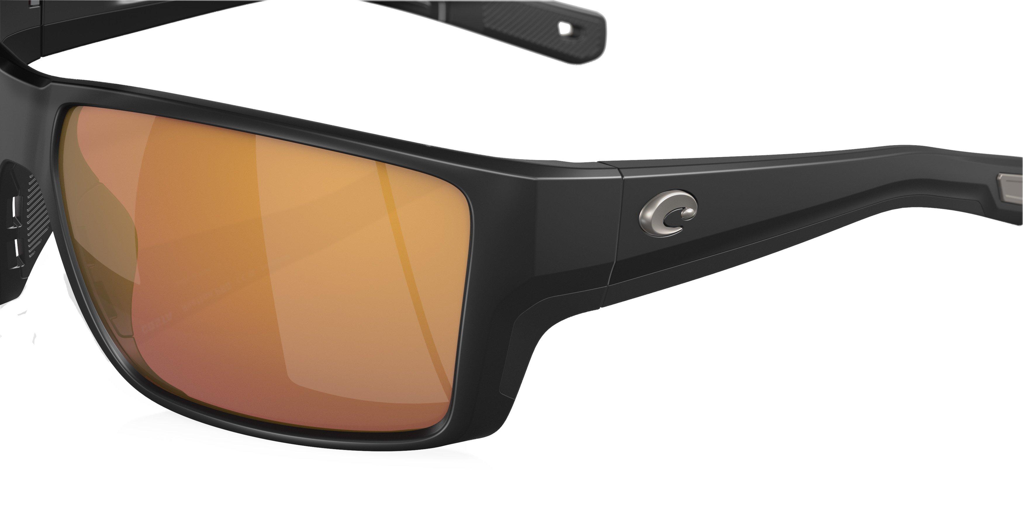 Costa Del Mar Reefton Pro Gold Mirror Polarized Matte Black Sunglasses - BLACK/GOLD Thumbnail View 4