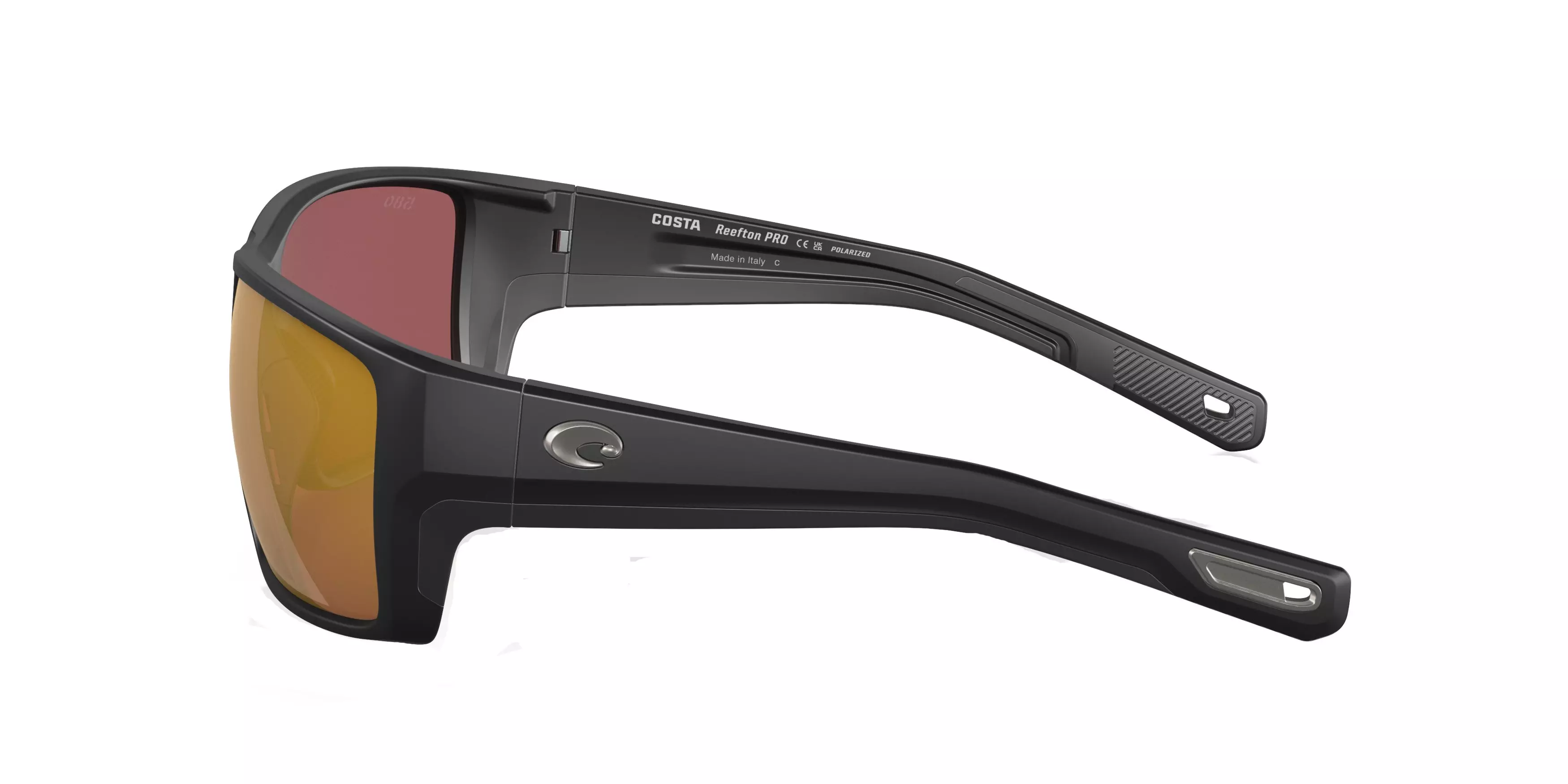 Costa Del Mar Reefton Pro Gold Mirror Polarized Matte Black Sunglasses - BLACK/GOLD