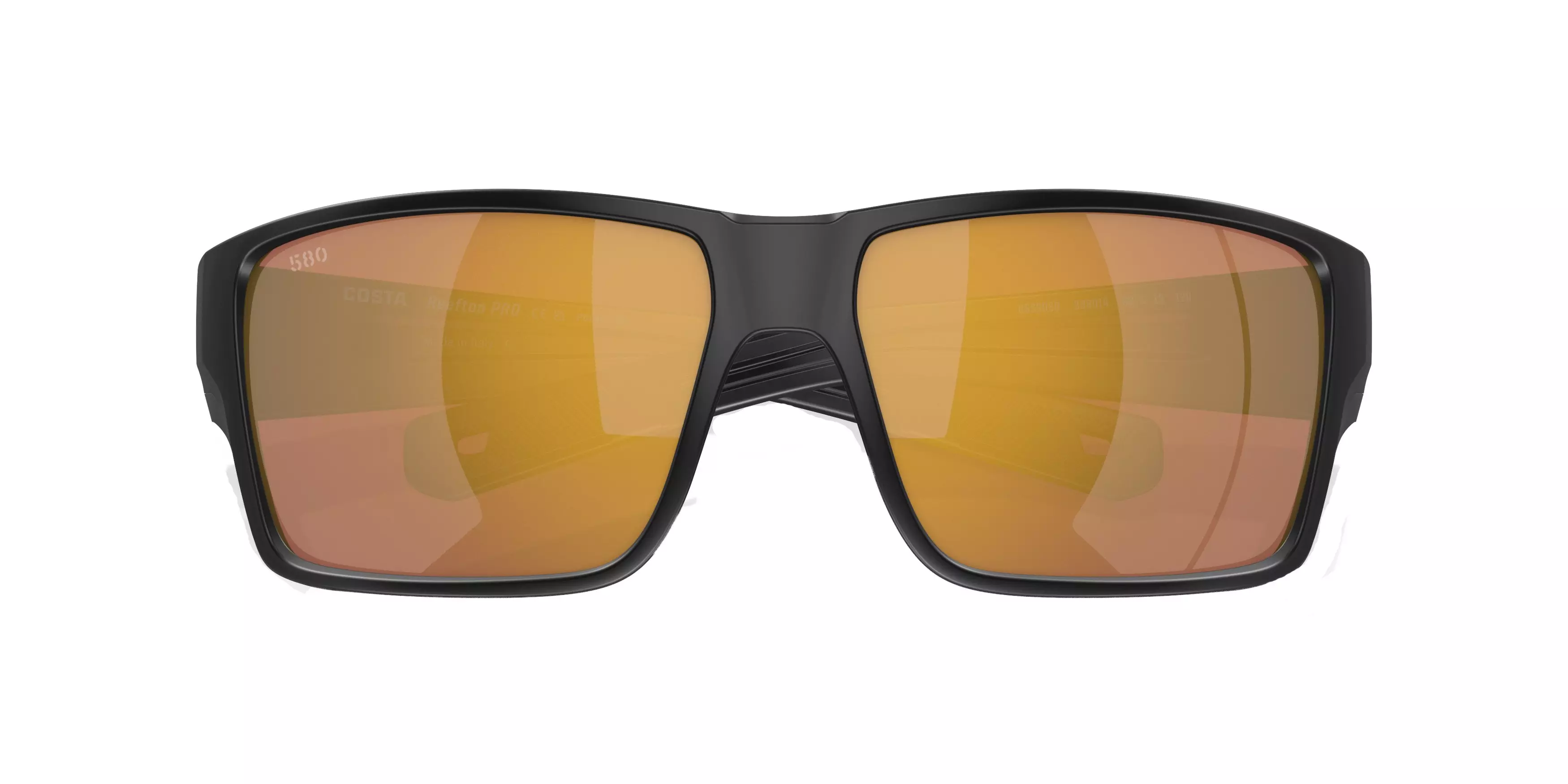 Costa Del Mar Reefton Pro Gold Mirror Polarized Matte Black Sunglasses - BLACK/GOLD
