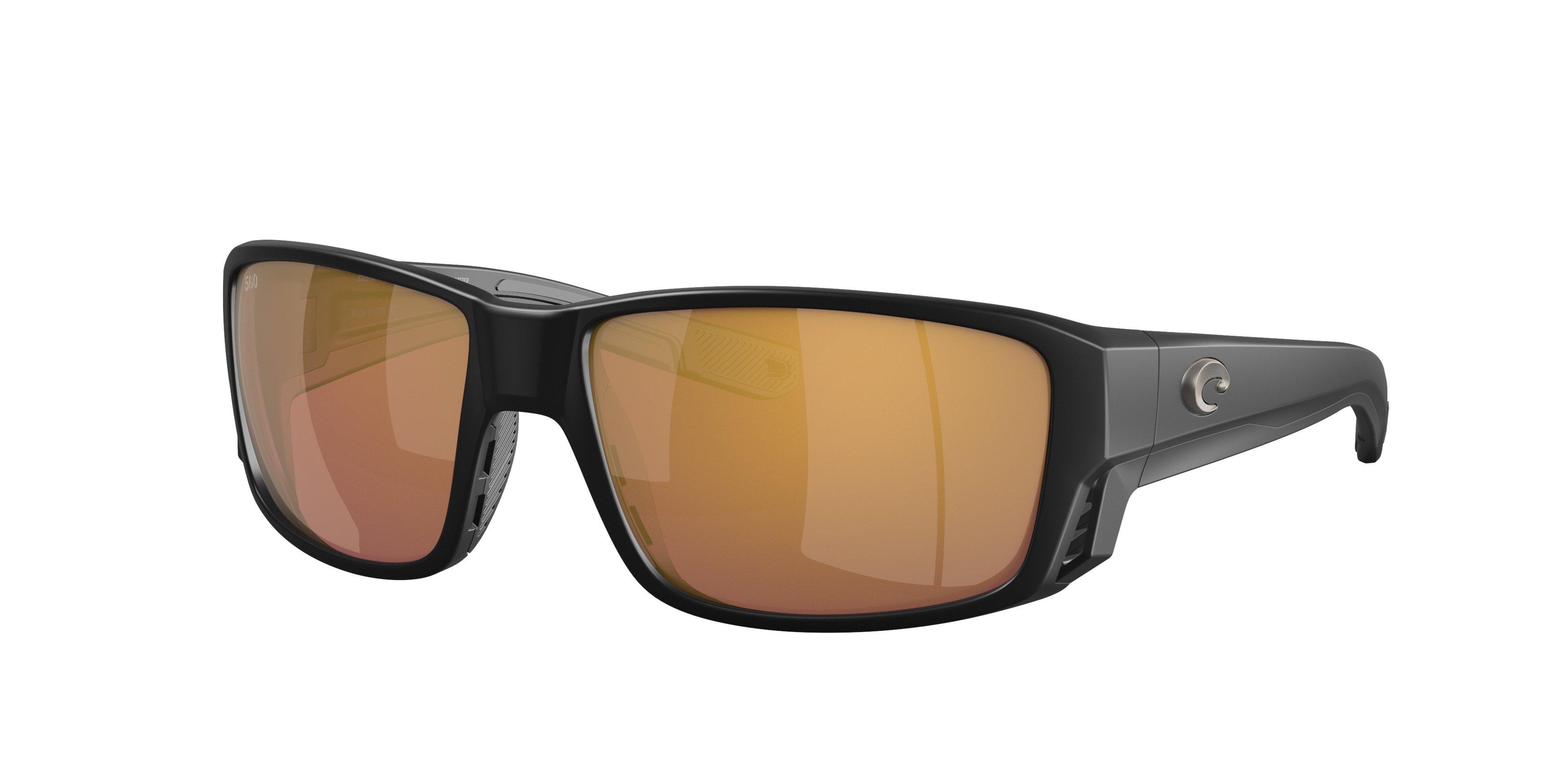 Costa Del Mar Tuna Alley Pro Gold Mirror Polarized Matte Black Sunglasses - BLACK/GOLD Thumbnail View 1