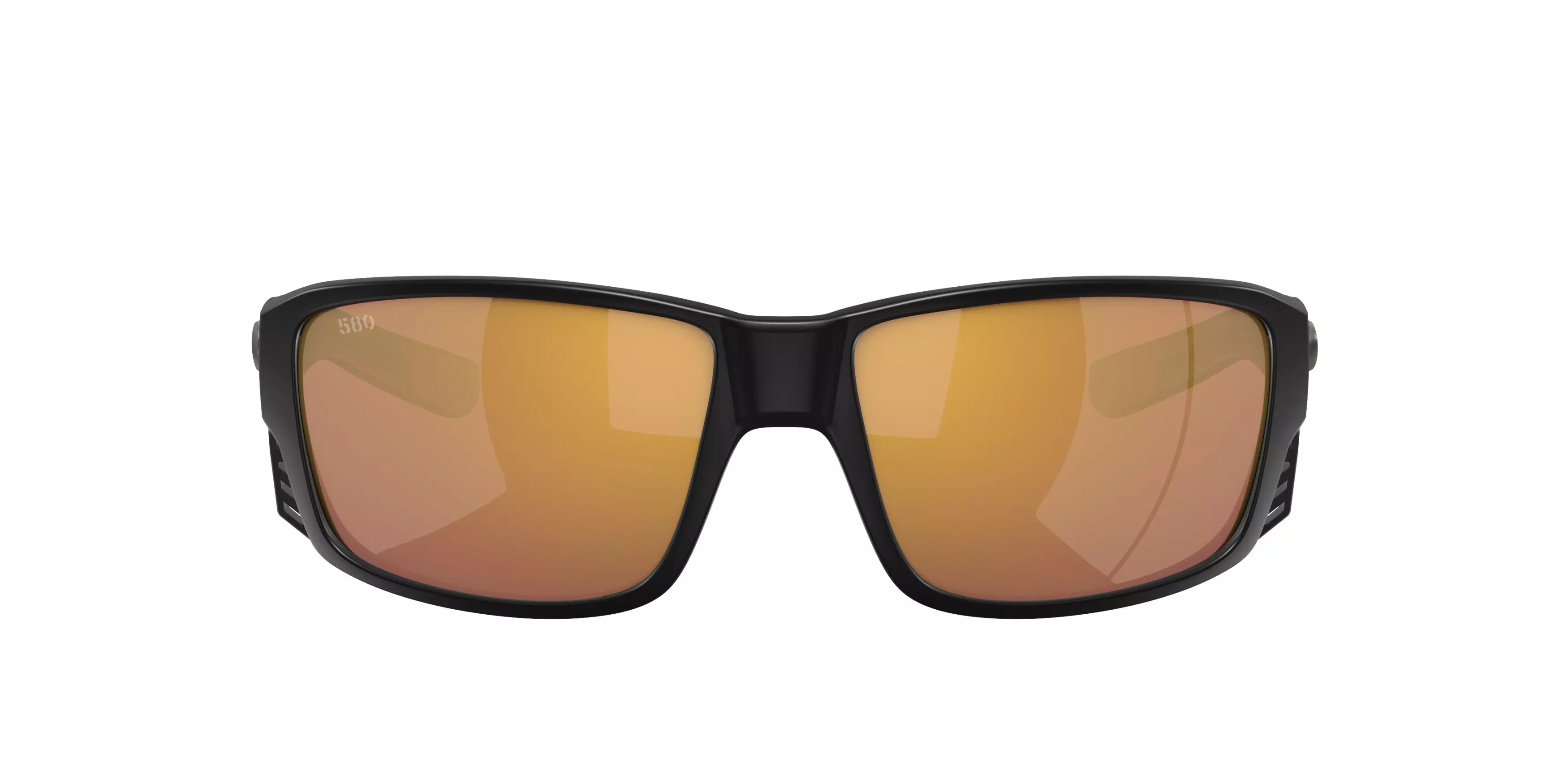 Costa Del Mar Tuna Alley Pro Gold Mirror Polarized Matte Black Sunglasses - BLACK/GOLD