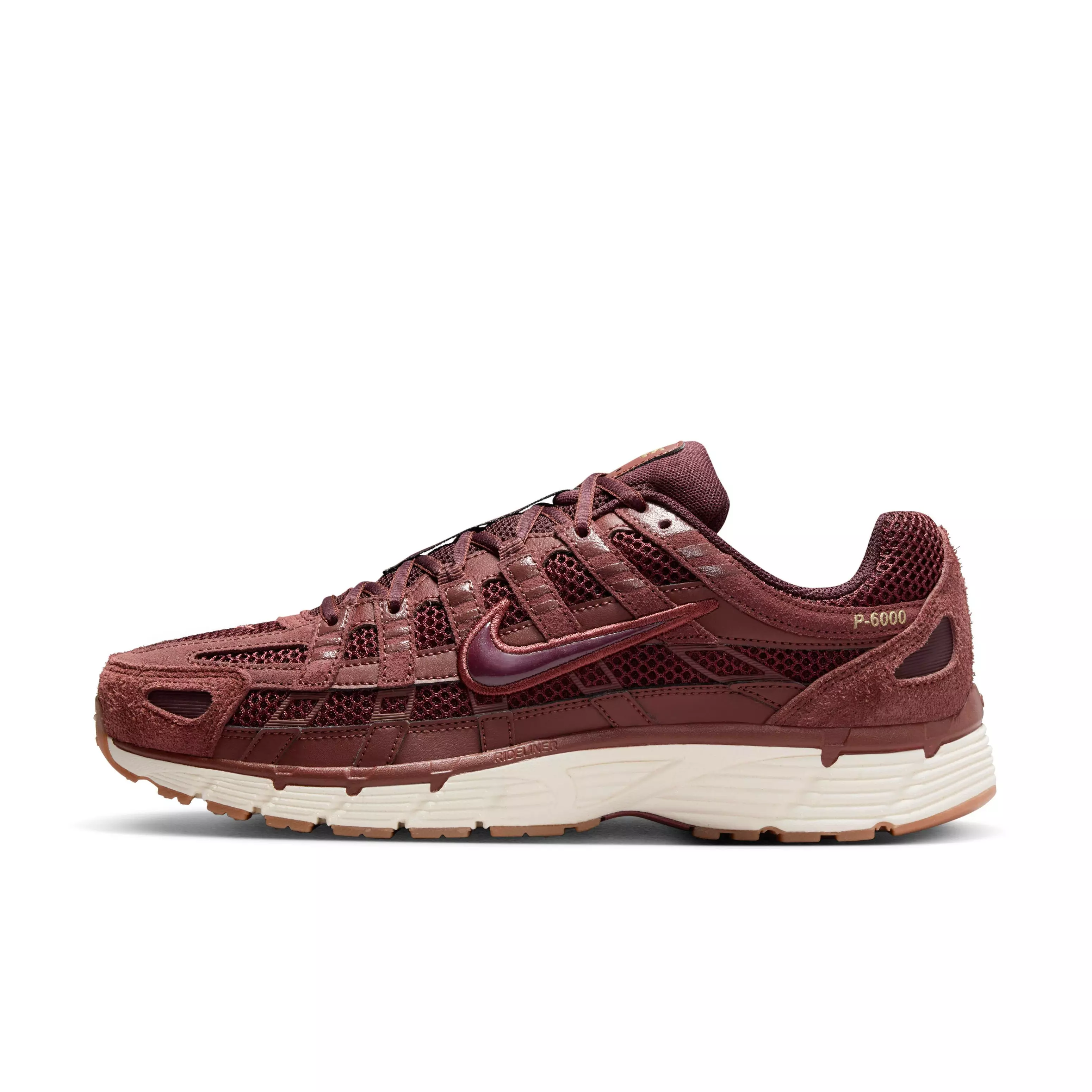 Nike P-6000 "Dark Pony/Metallic Gold/Pale Ivory/Burgundy Crush" Men's Shoe - DK PONY/GOLD/IVORY/BURGUNDY