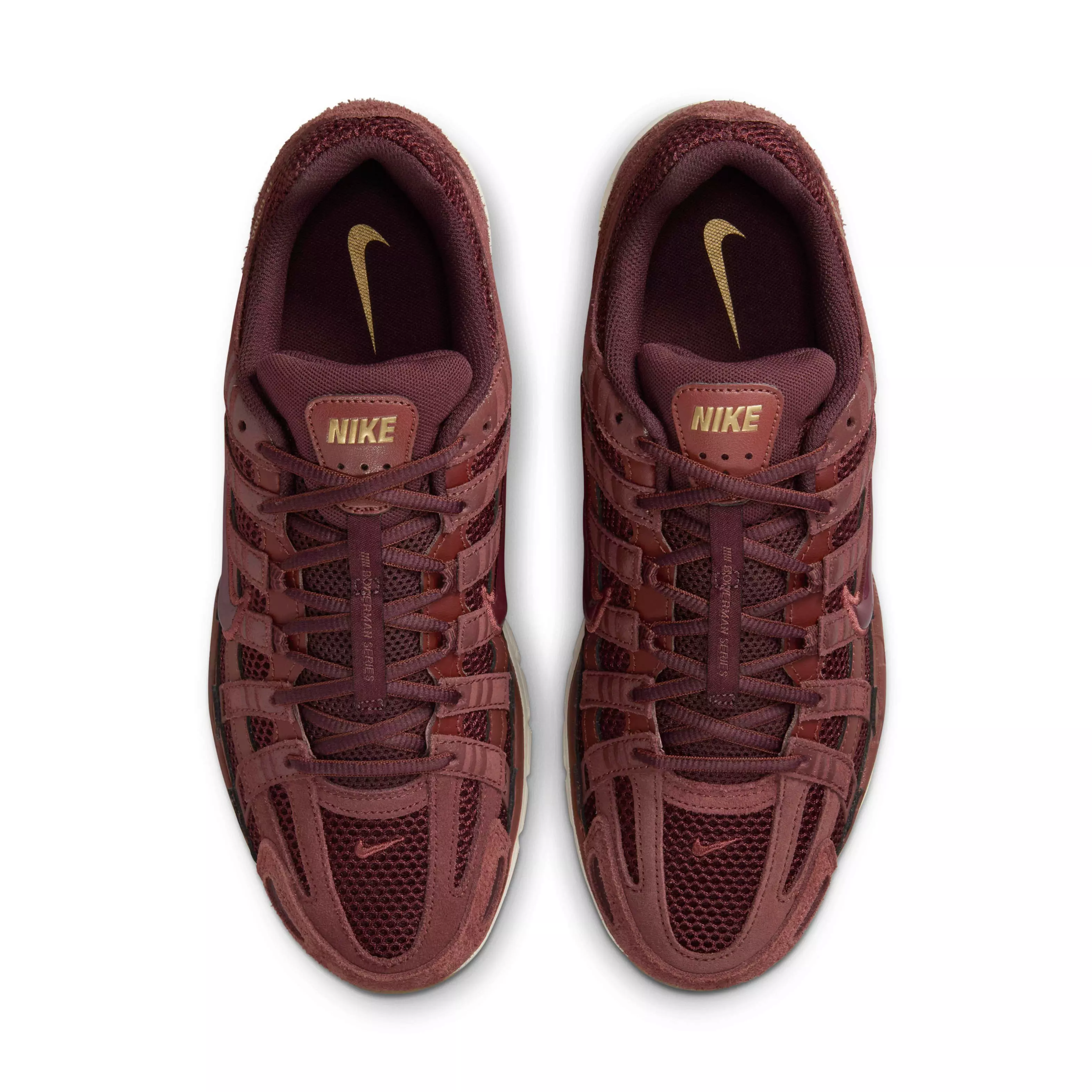 Nike P-6000 "Dark Pony/Metallic Gold/Pale Ivory/Burgundy Crush" Men's Shoe - DK PONY/GOLD/IVORY/BURGUNDY