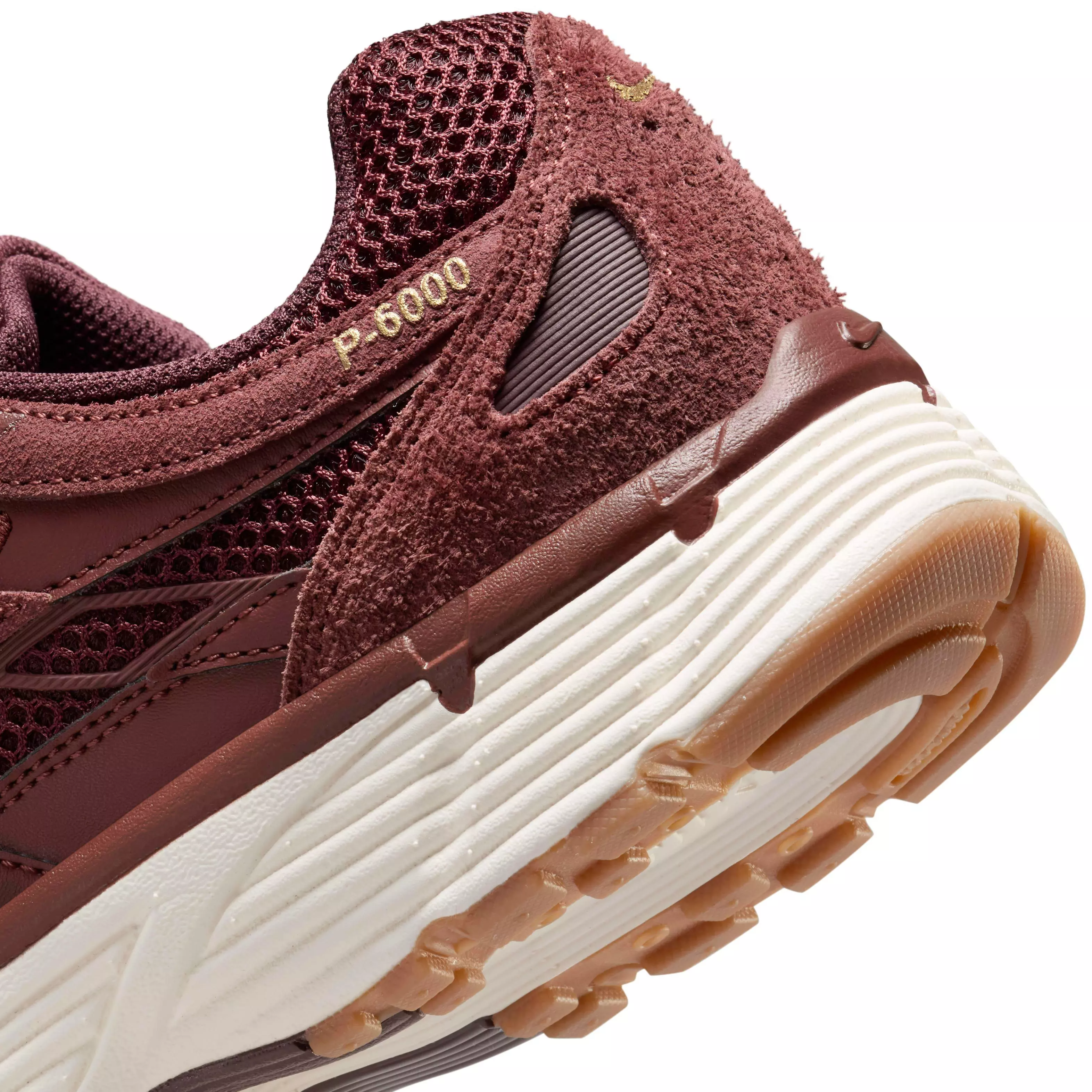 Nike P-6000 "Dark Pony/Metallic Gold/Pale Ivory/Burgundy Crush" Men's Shoe - DK PONY/GOLD/IVORY/BURGUNDY