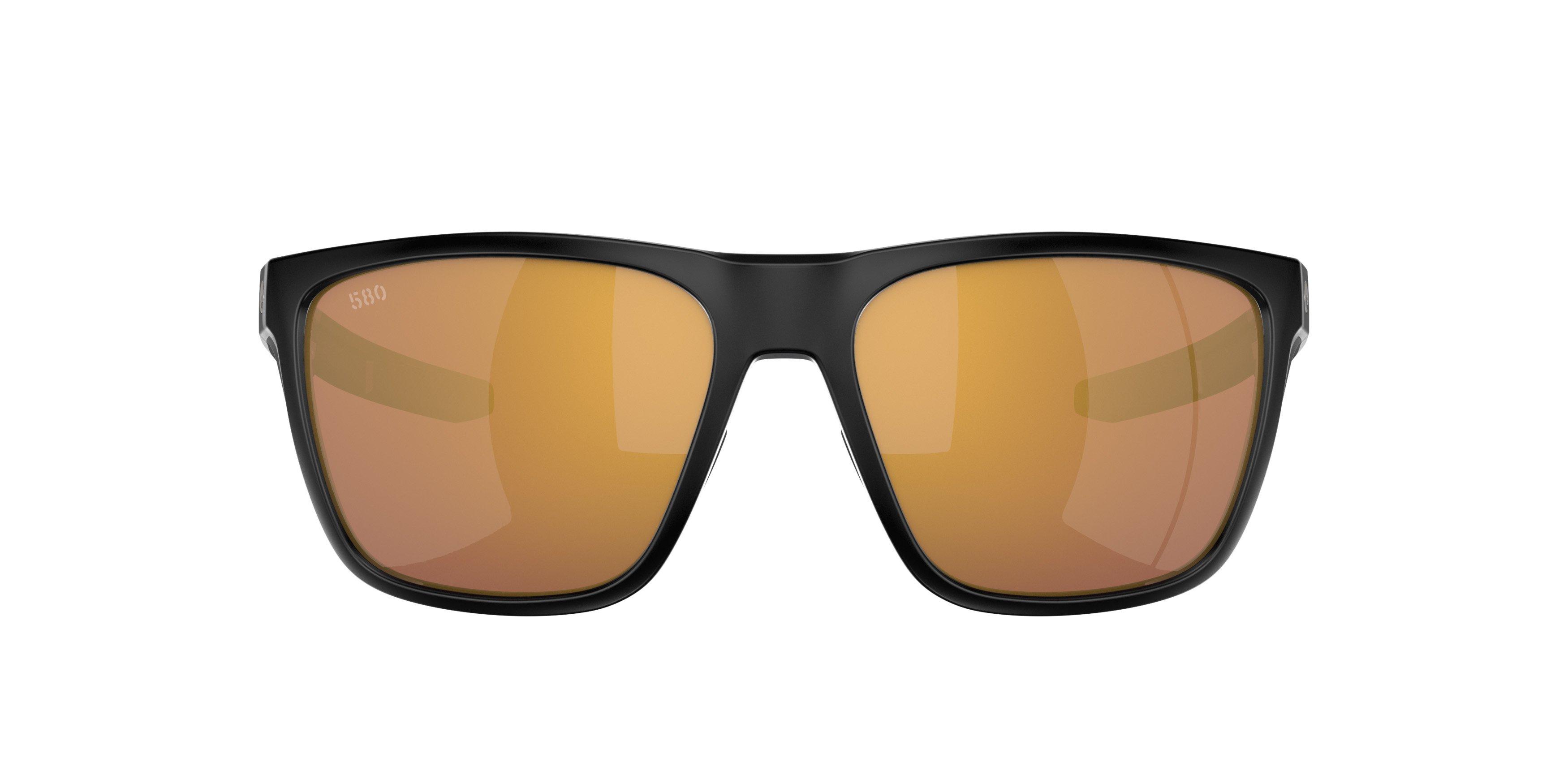 Costa Del Mar Ferg Gold Mirror Polarized 580G Matte Black Sunglasses - BLACK/GOLD Thumbnail View 3