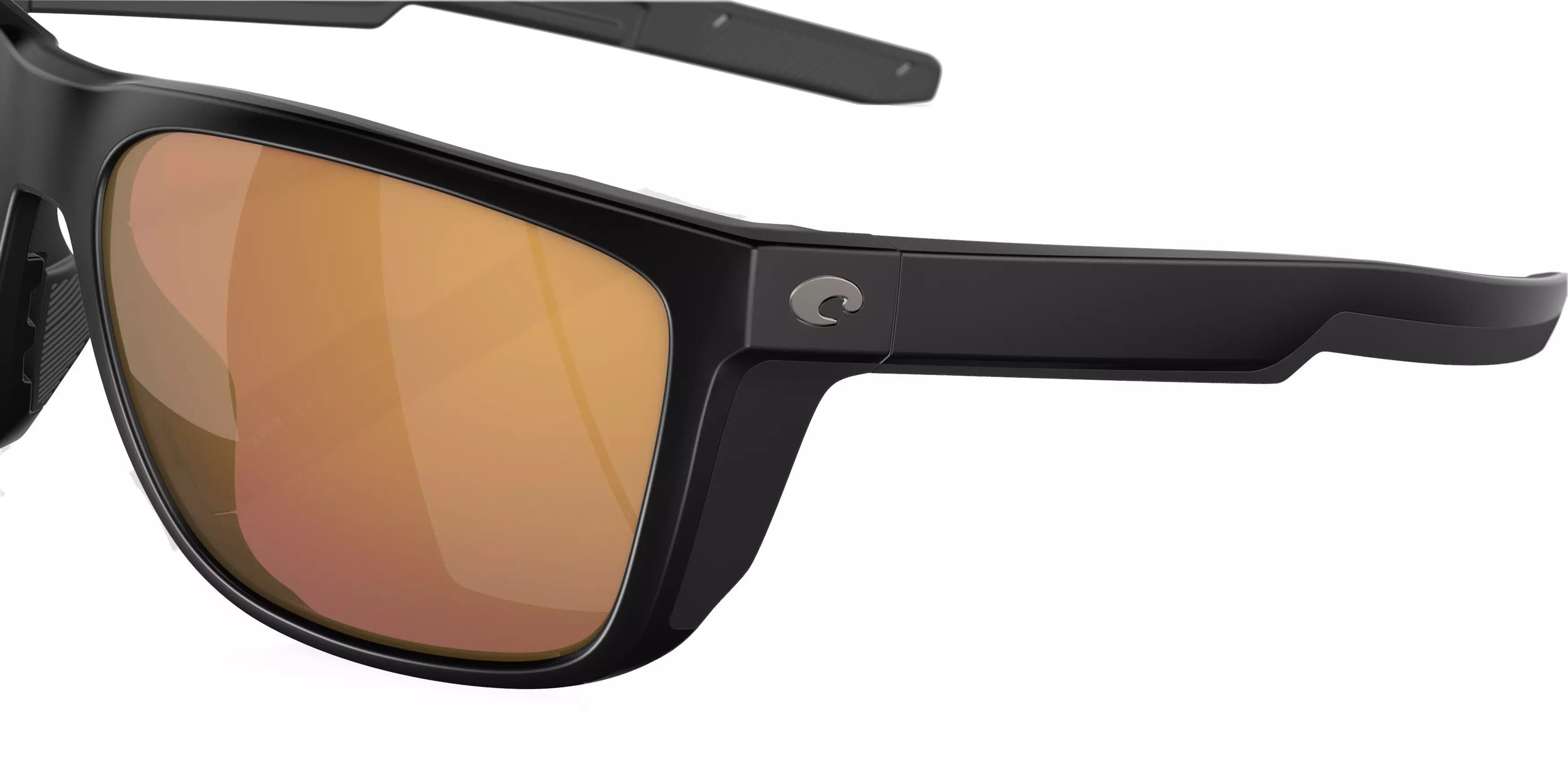 Costa Del Mar Ferg Gold Mirror Polarized 580G Matte Black Sunglasses - BLACK/GOLD