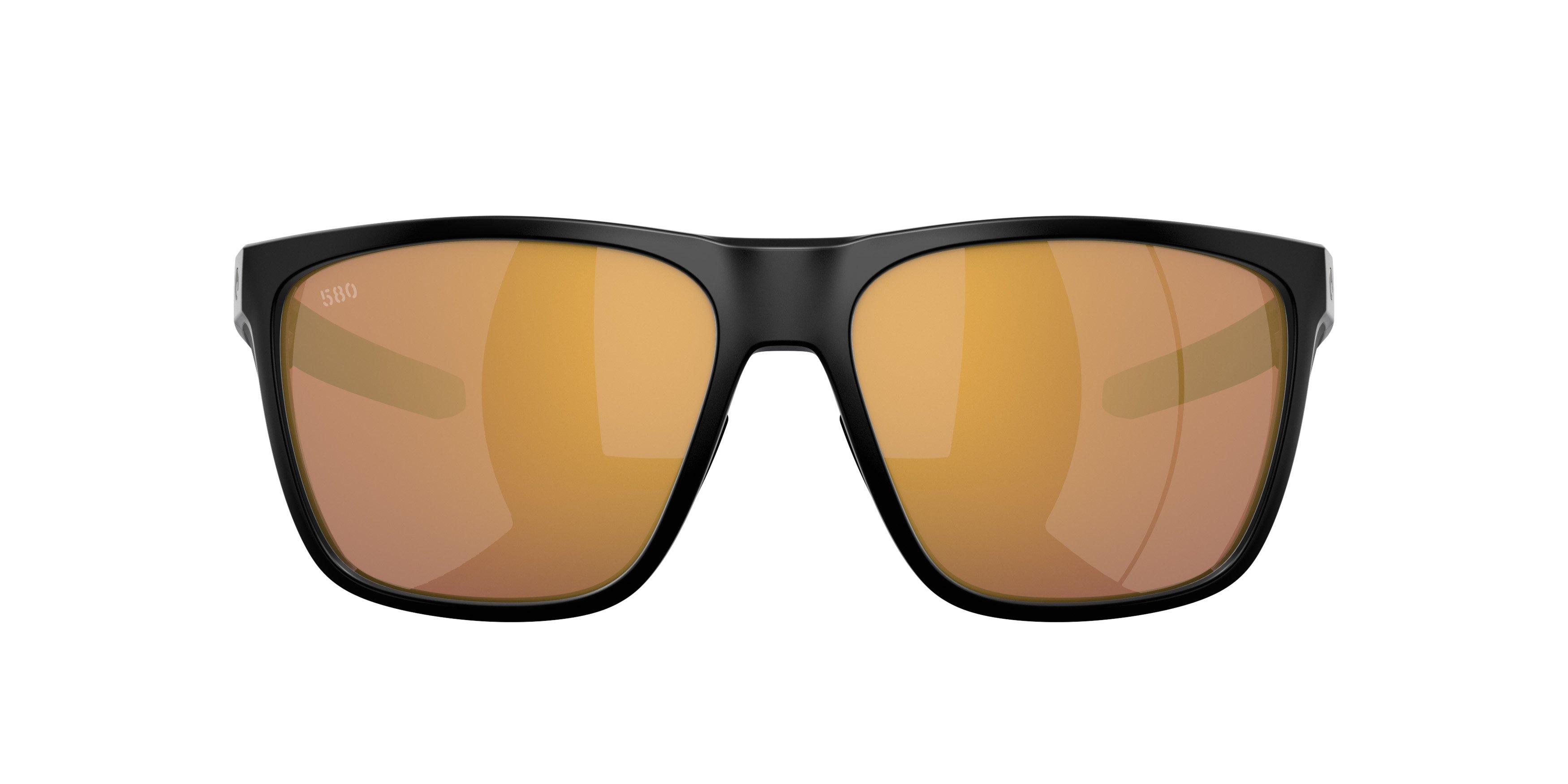Costa Del Mar Ferg Gold Mirror Polarized 580G Matte Black Sunglasses - BLACK/GOLD Thumbnail View 3