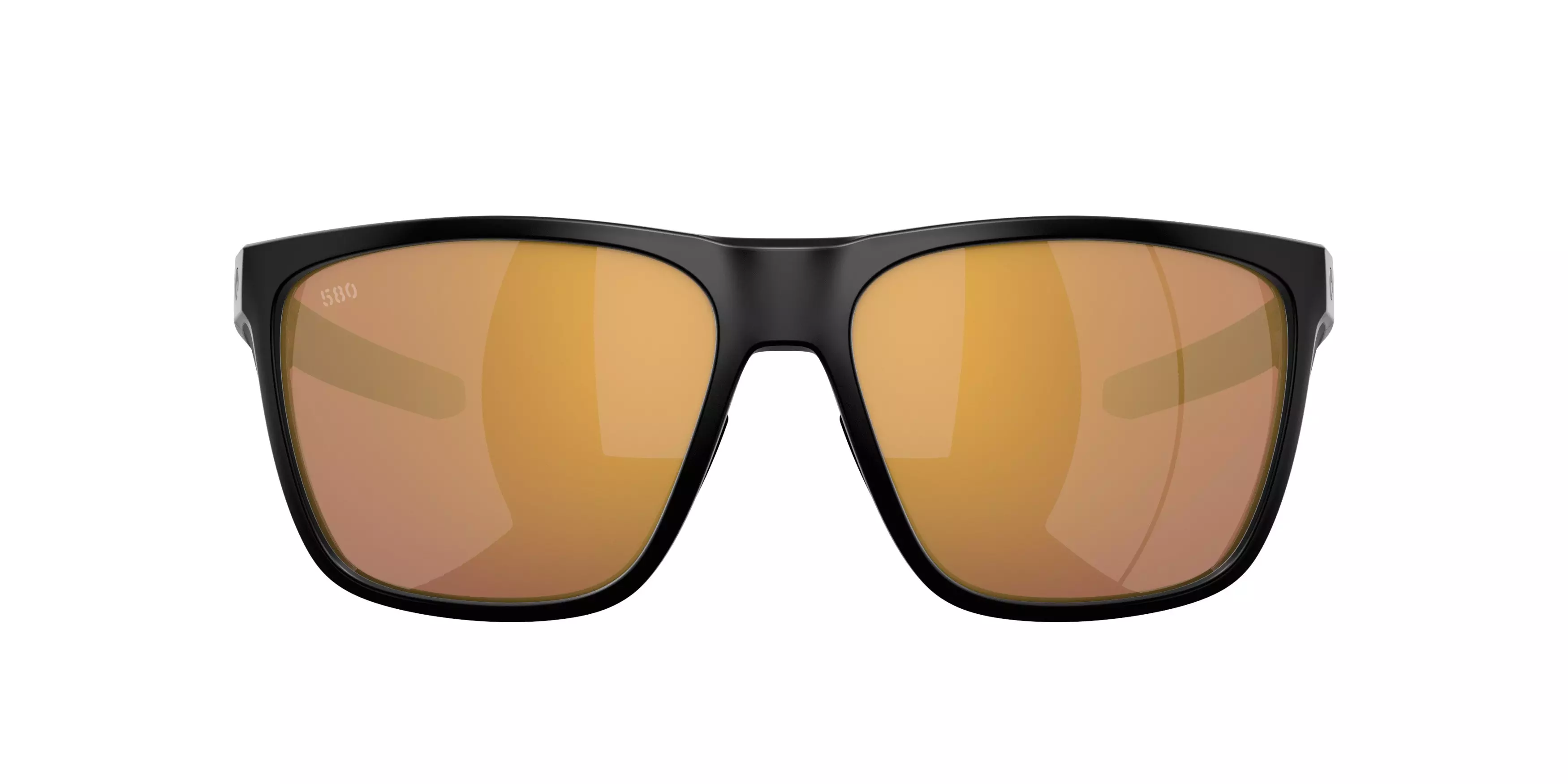 Costa Del Mar Ferg Gold Mirror Polarized 580G Matte Black Sunglasses - BLACK/GOLD