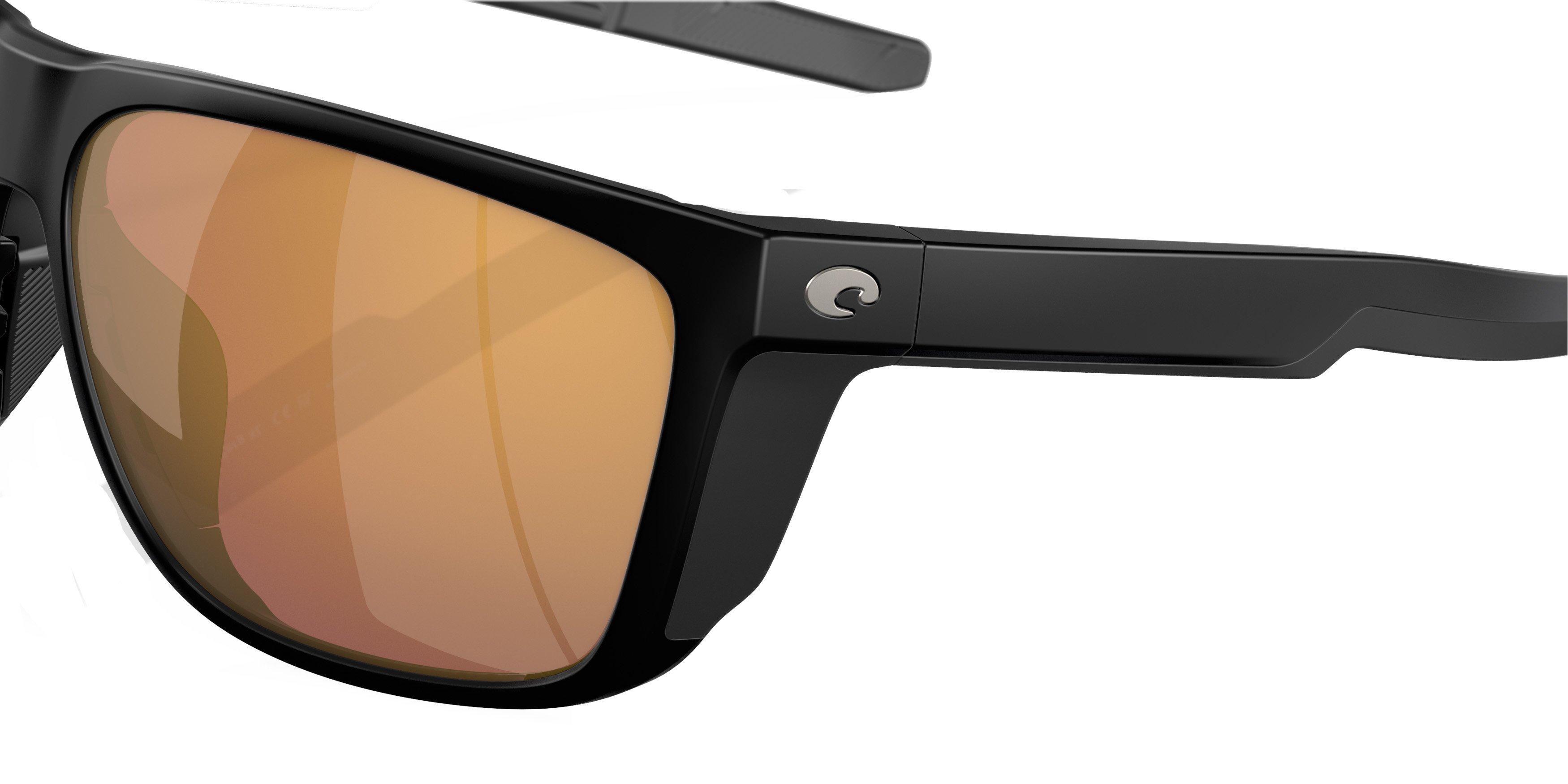 Costa Del Mar Ferg Gold Mirror Polarized 580G Matte Black Sunglasses - BLACK/GOLD Thumbnail View 4