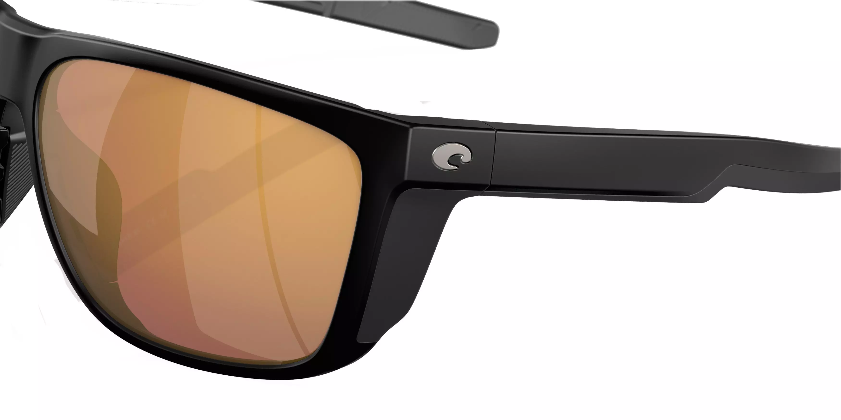 Costa Del Mar Ferg Gold Mirror Polarized 580G Matte Black Sunglasses - BLACK/GOLD