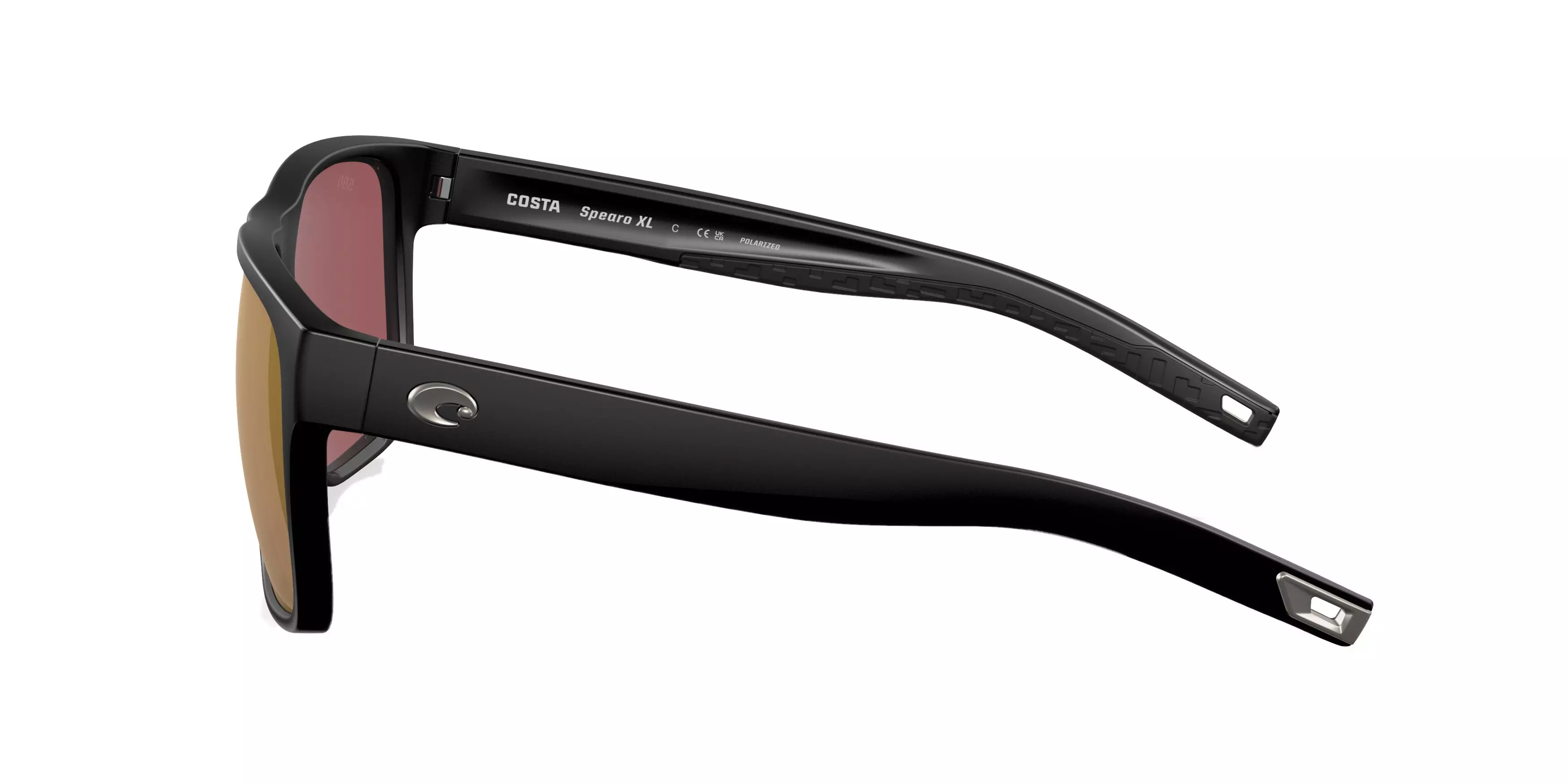 Costa Del Mar Spearo XL Gold Mirror Polarized 580G Matte Black Sunglasses - BLACK/GOLD