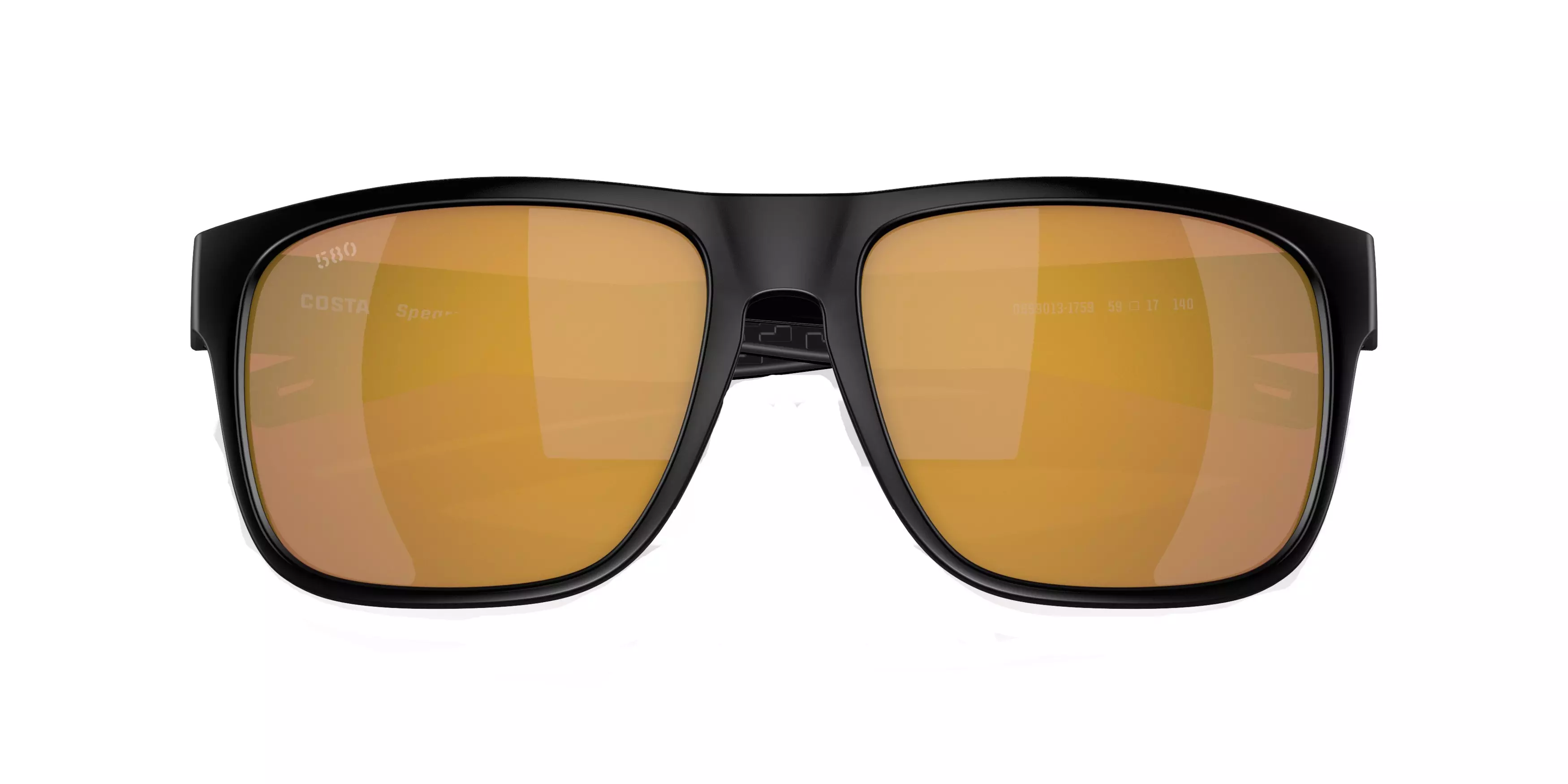 Costa Del Mar Spearo XL Gold Mirror Polarized 580G Matte Black Sunglasses - BLACK/GOLD