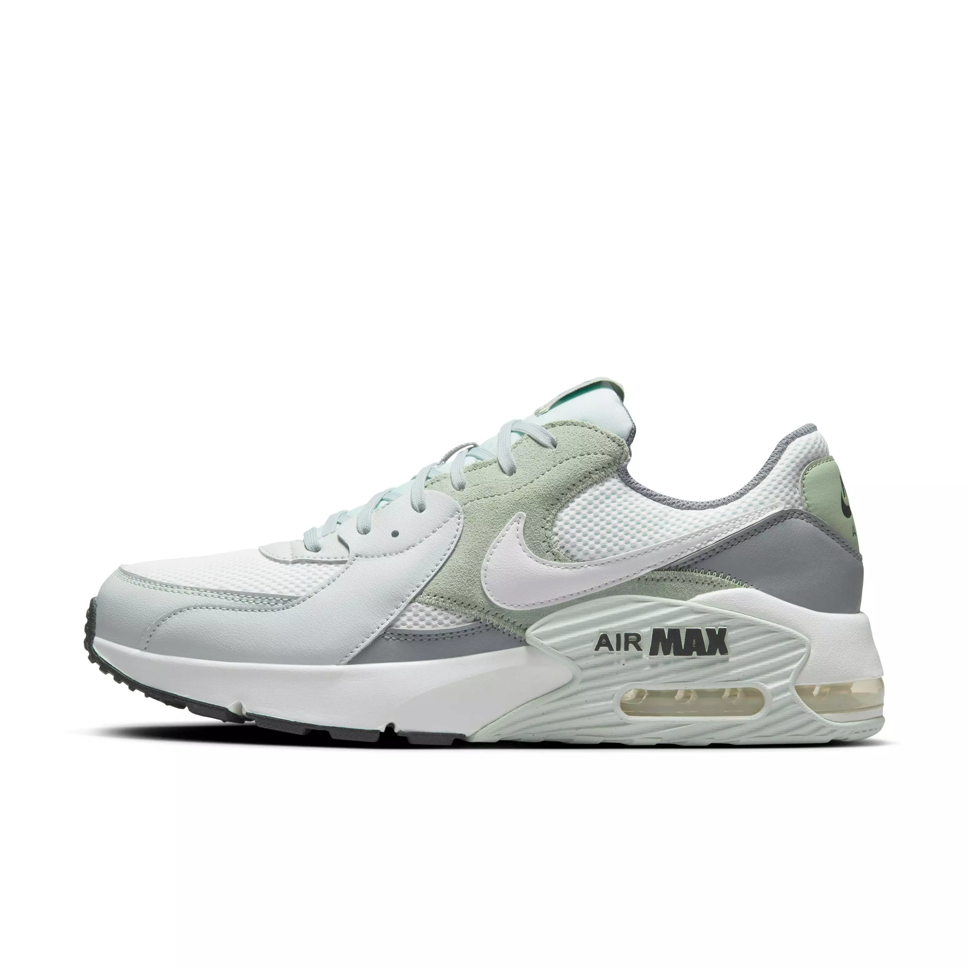 Nike Air Max Excee "Summit White/Light Silver/Jade Horizon/Summit White" Men's Shoe - WHITE/LT SILVER/JADE/WHITE