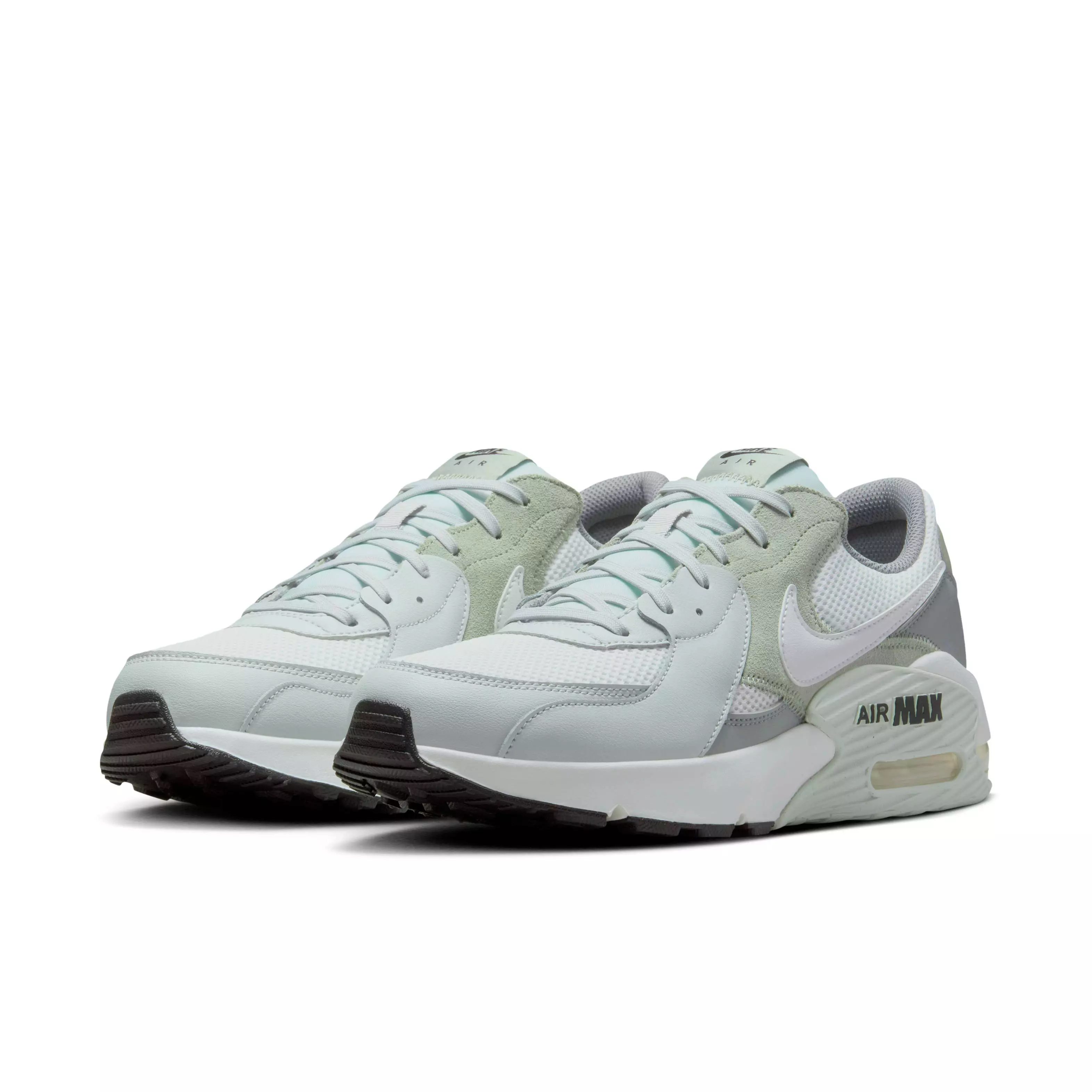 Nike Air Max Excee "Summit White/Light Silver/Jade Horizon/Summit White" Men's Shoe - WHITE/LT SILVER/JADE/WHITE