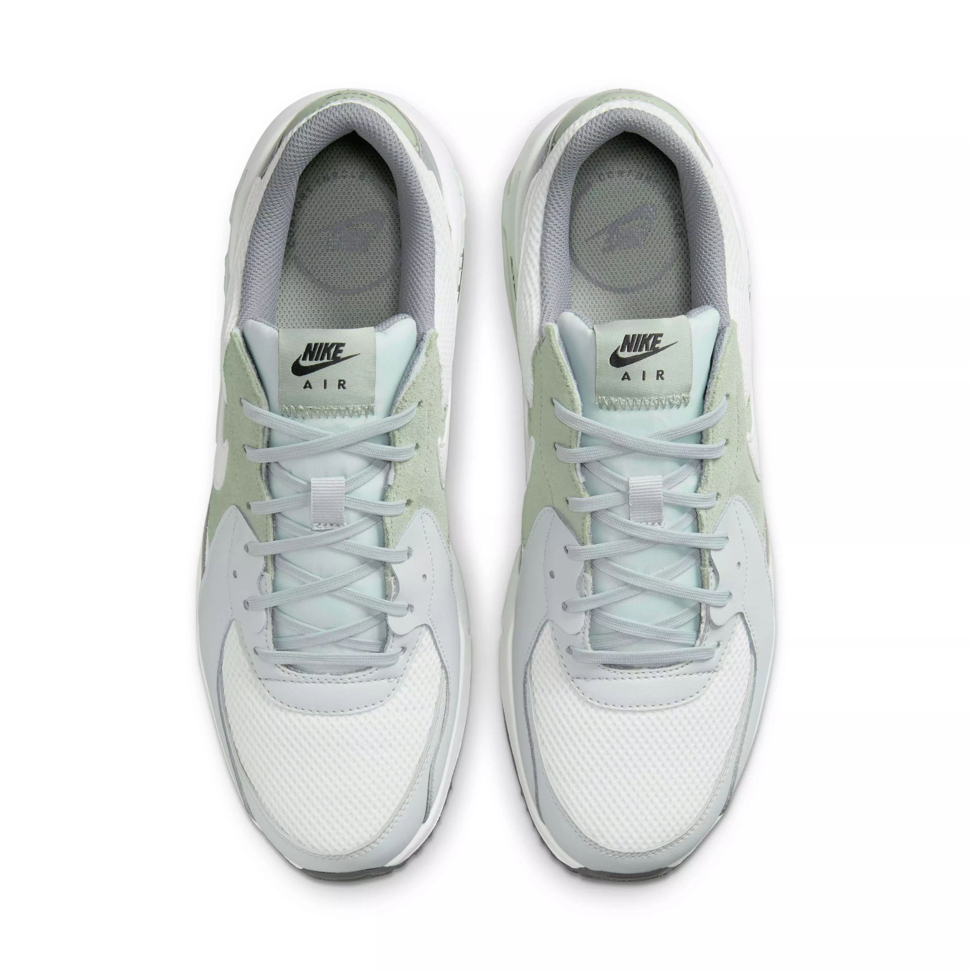 Nike Air Max Excee "Summit White/Light Silver/Jade Horizon/Summit White" Men's Shoe - WHITE/LT SILVER/JADE/WHITE