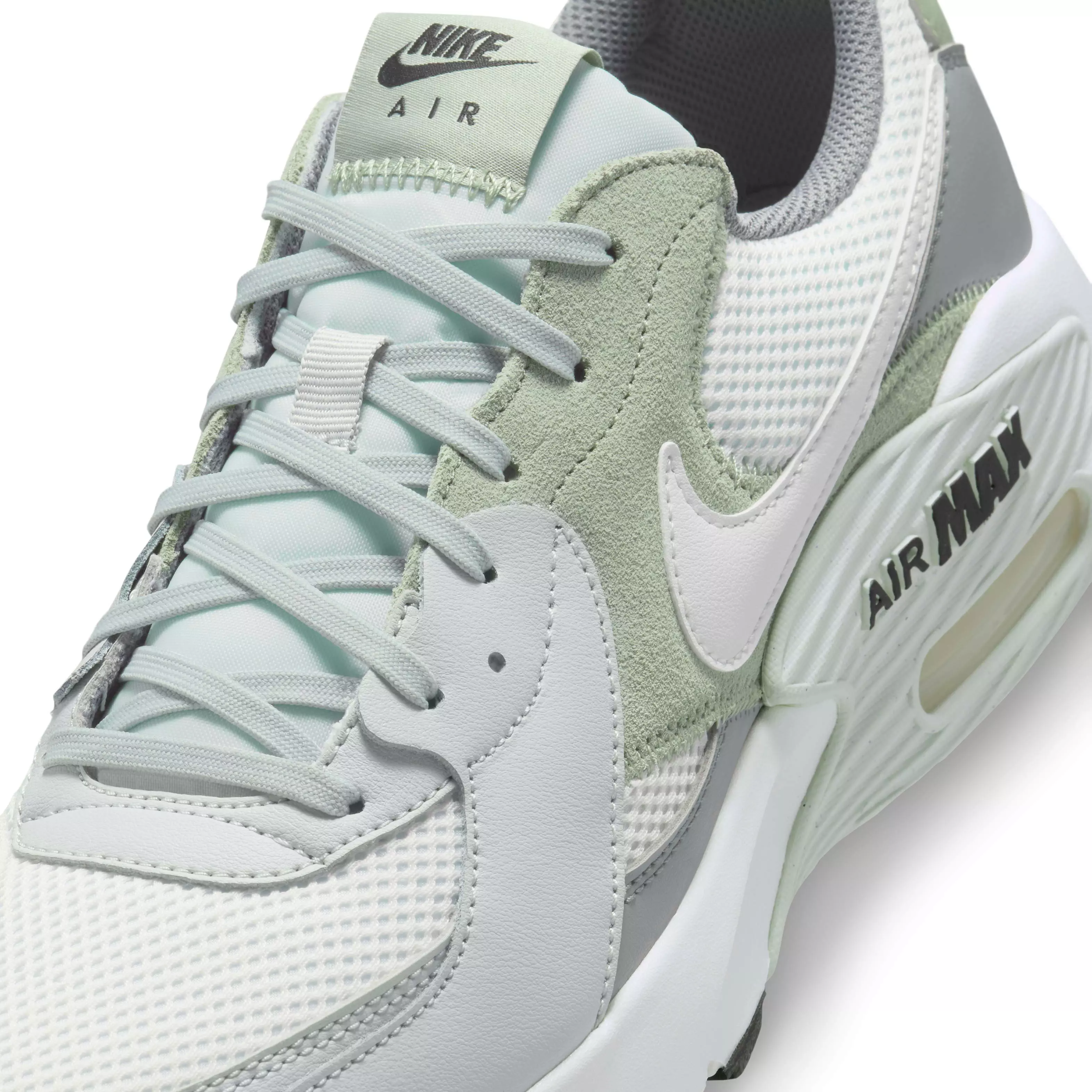 Nike Air Max Excee "Summit White/Light Silver/Jade Horizon/Summit White" Men's Shoe - WHITE/LT SILVER/JADE/WHITE