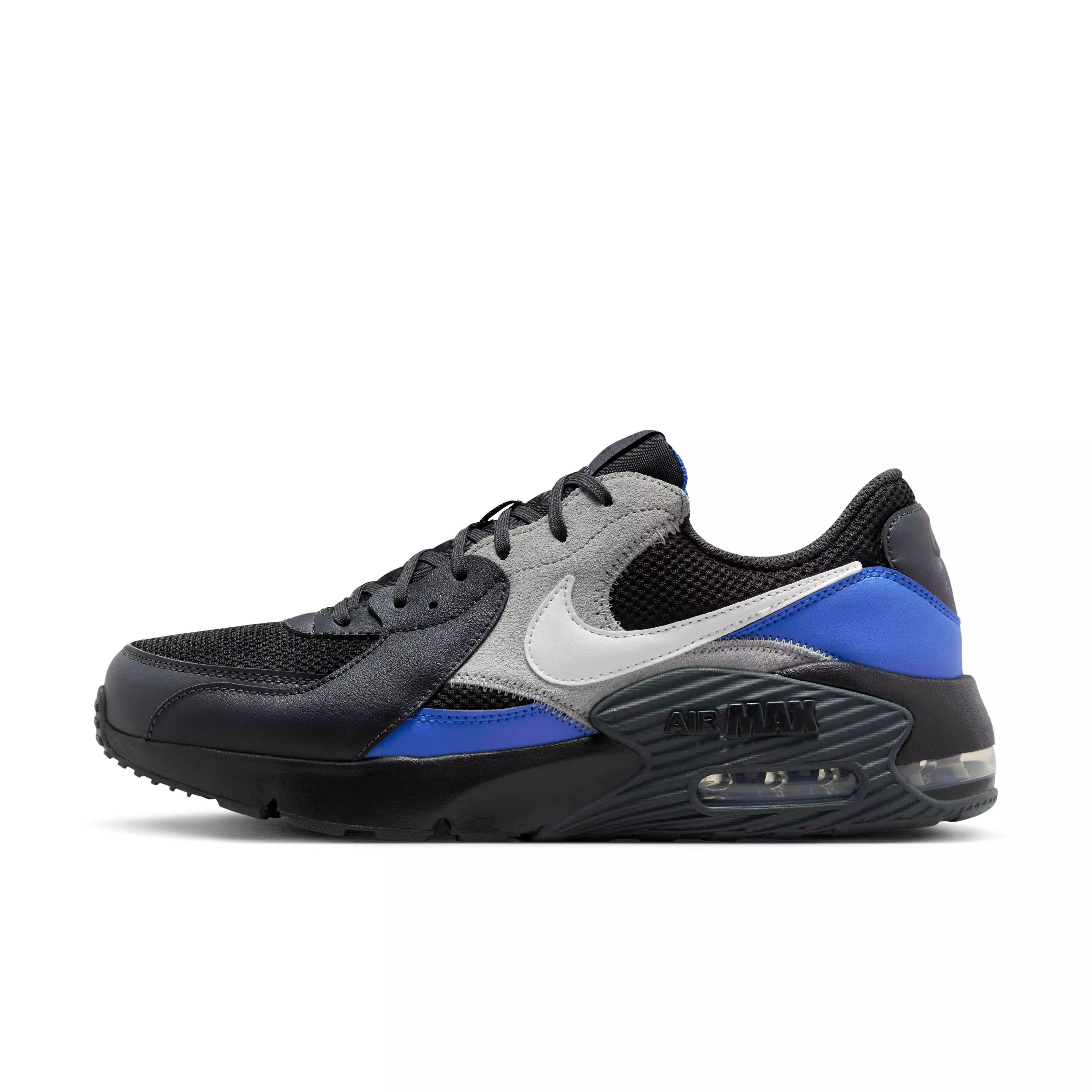 Nike Air Max Excee "Dark Smoke Grey/Black/Racer Blue/Summit White" Men's Shoe - DK GREY/BLACK/BLUE/WHITE