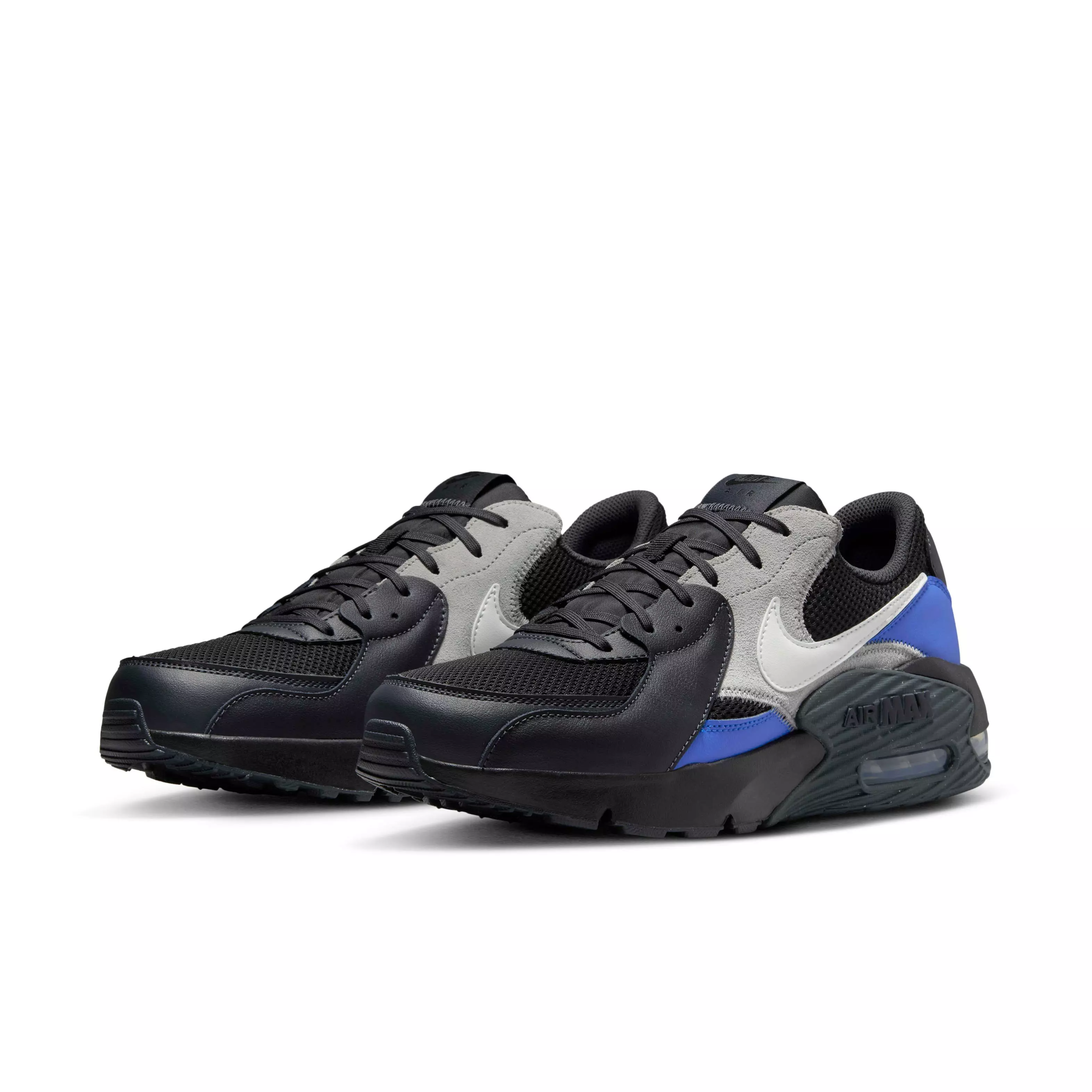 Nike Air Max Excee "Dark Smoke Grey/Black/Racer Blue/Summit White" Men's Shoe - DK GREY/BLACK/BLUE/WHITE