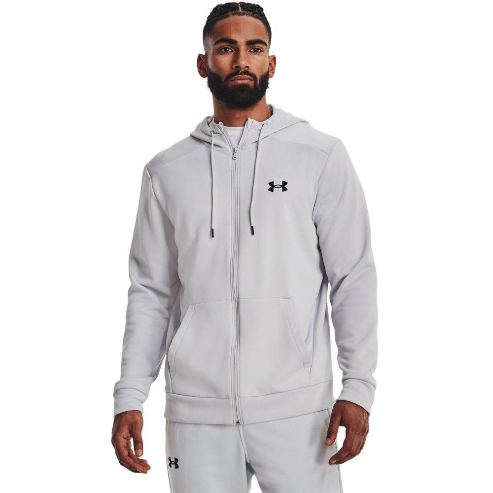 Under Armour Men's Armour Fleece Full-Zip Hoodie - LT GREY Thumbnail View 1