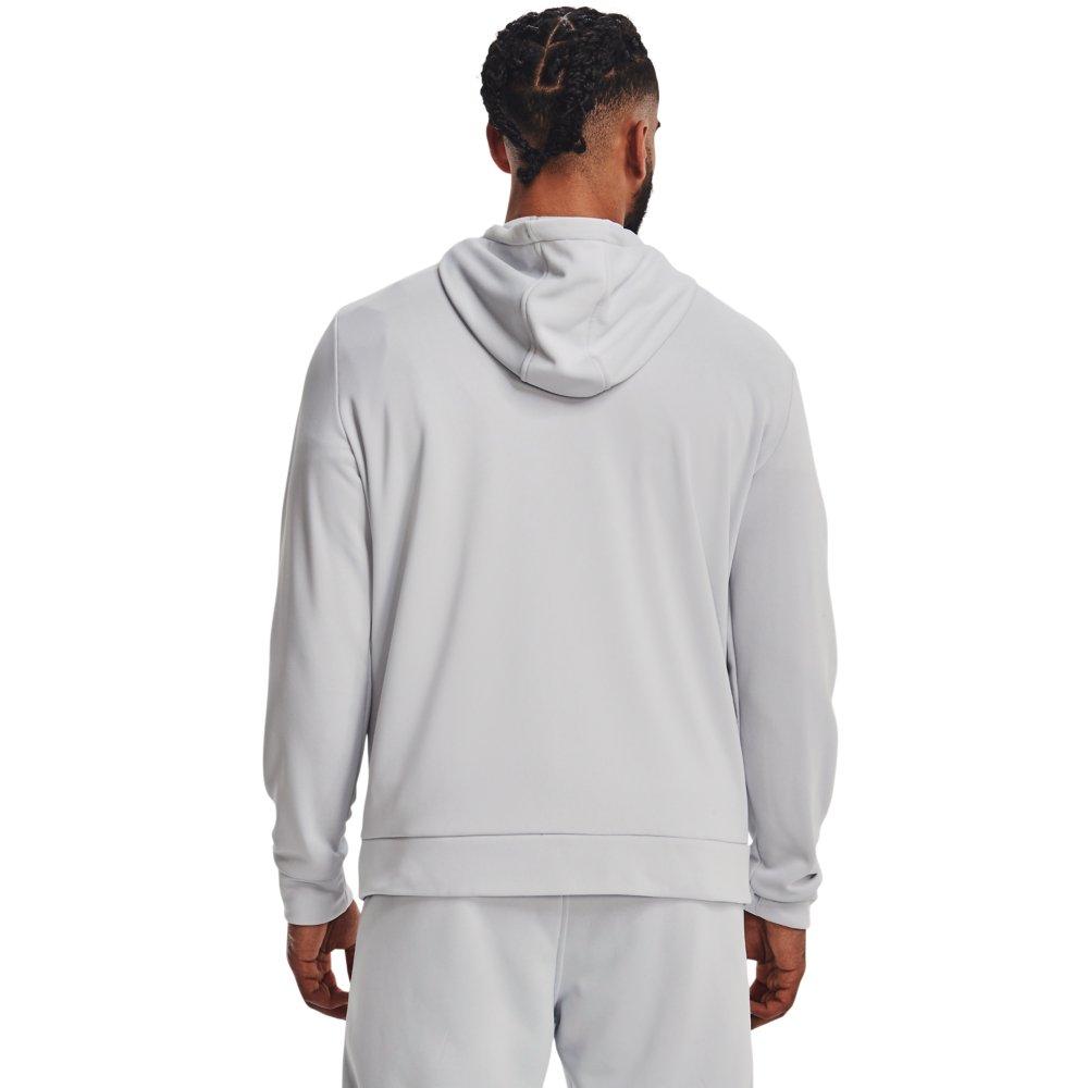 Under Armour Men's Armour Fleece Full-Zip Hoodie - LT GREY Thumbnail View 2