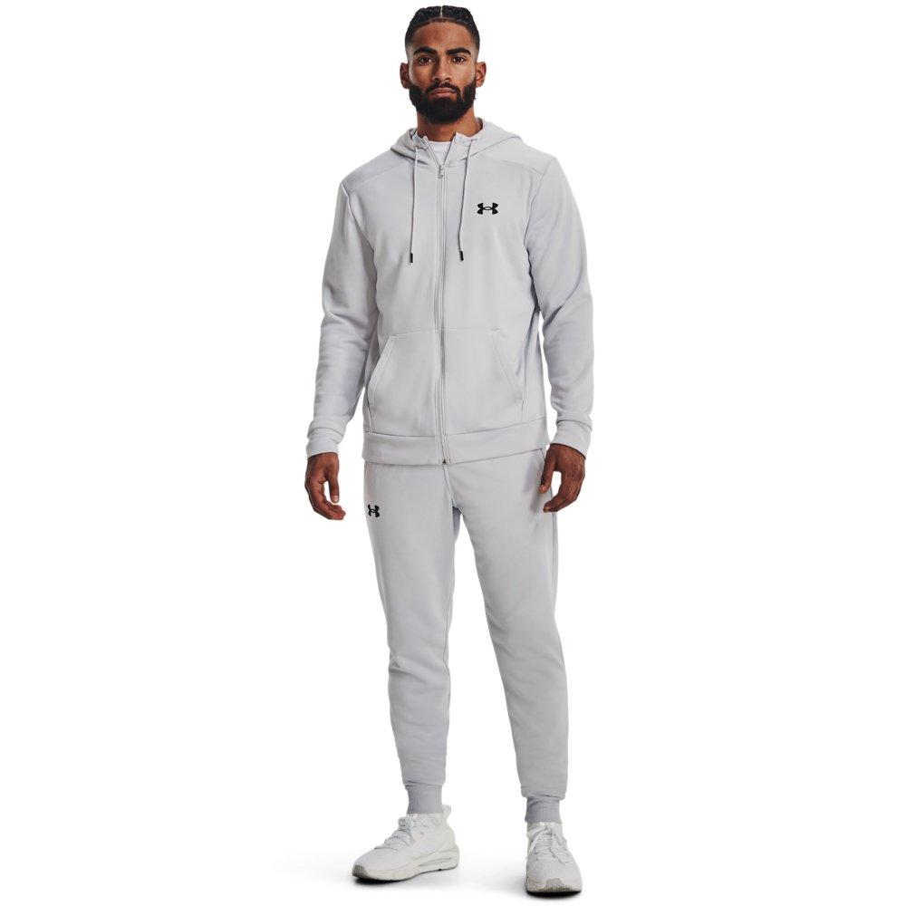 Under Armour Men's Armour Fleece Full-Zip Hoodie - LT GREY Thumbnail View 3