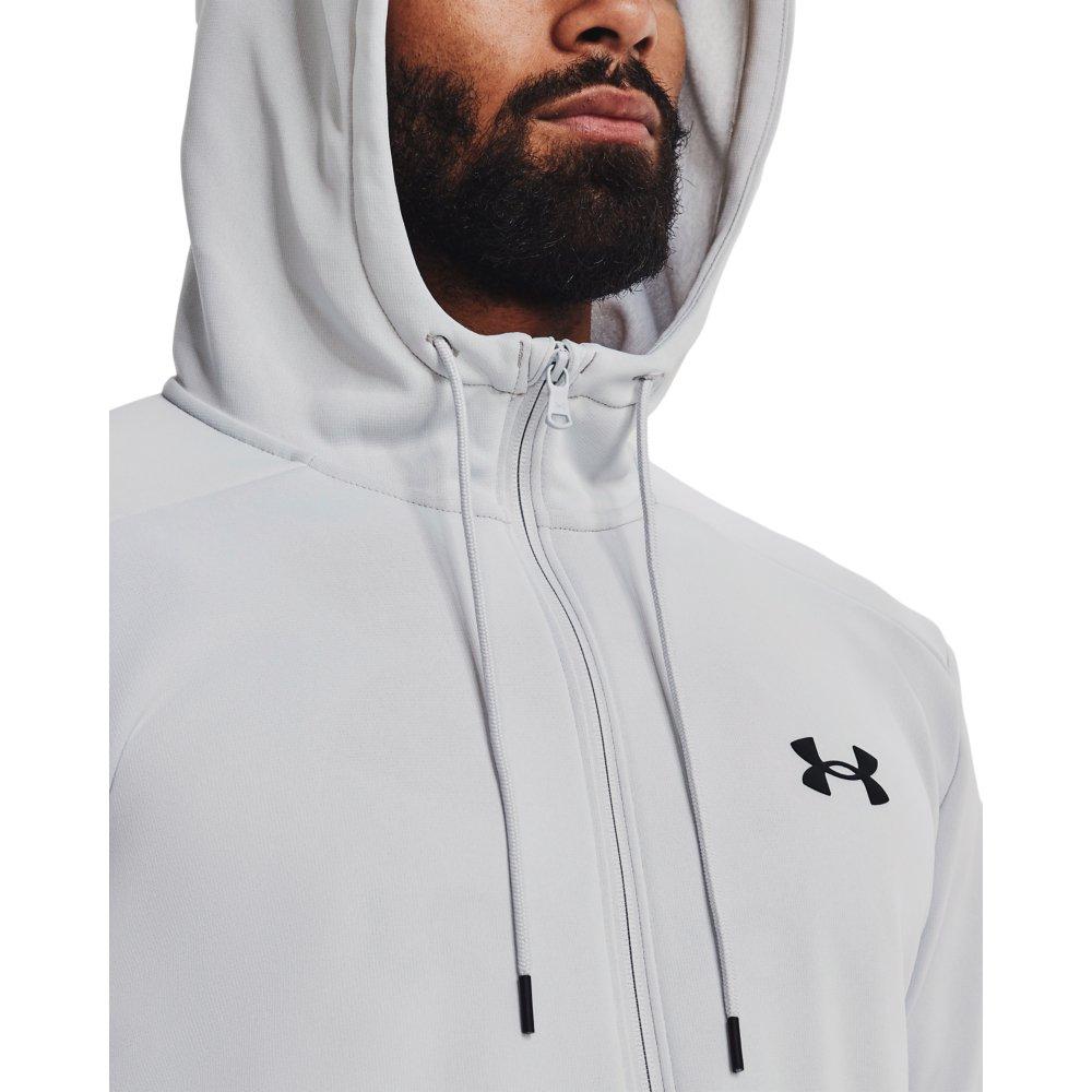 Under Armour Men's Armour Fleece Full-Zip Hoodie - LT GREY Thumbnail View 4