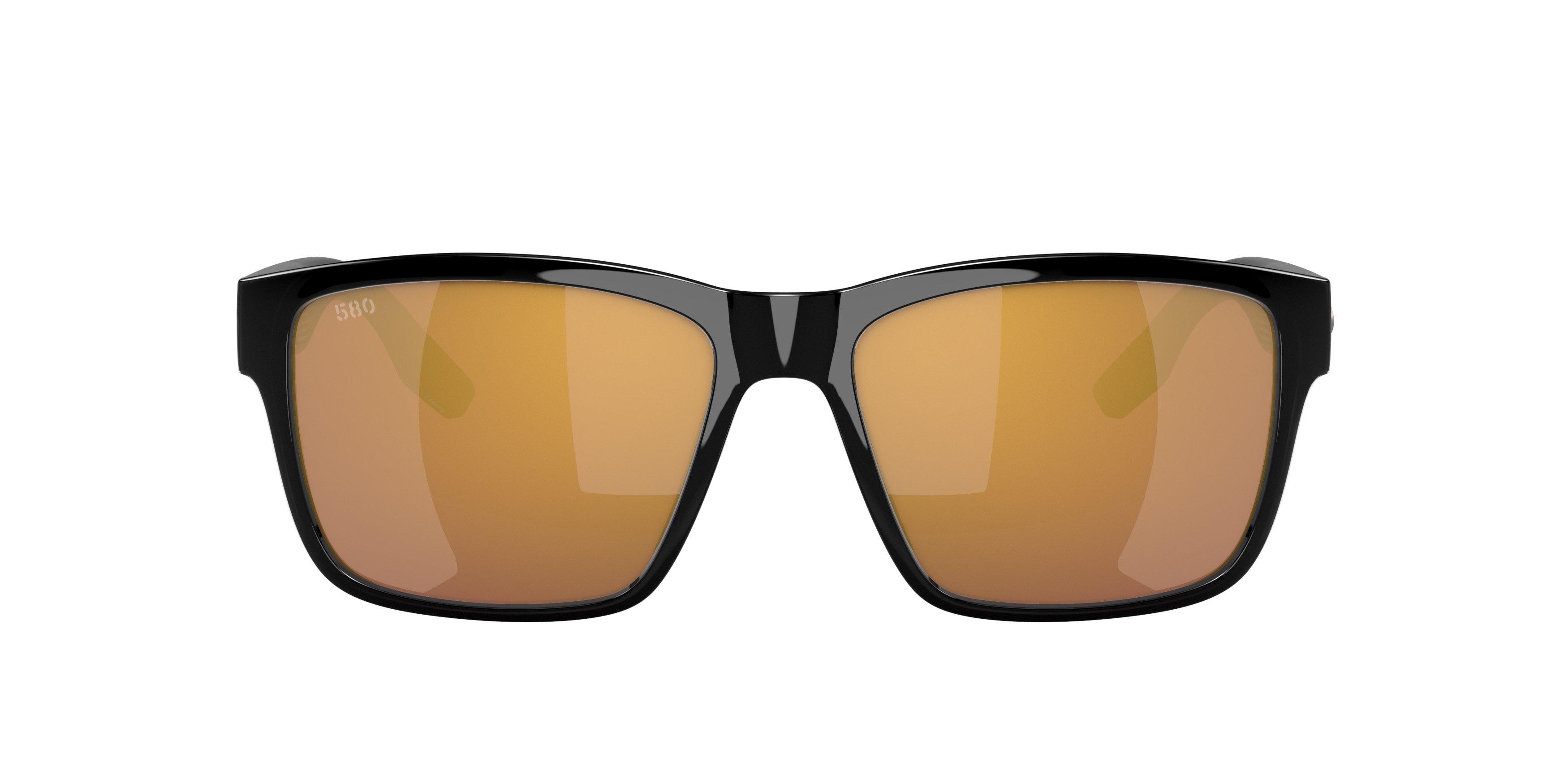 Costa Del Mar Paunch Gold Mirror Polarized 580G Matte Black Sunglasses - BLACK/GOLD Thumbnail View 3