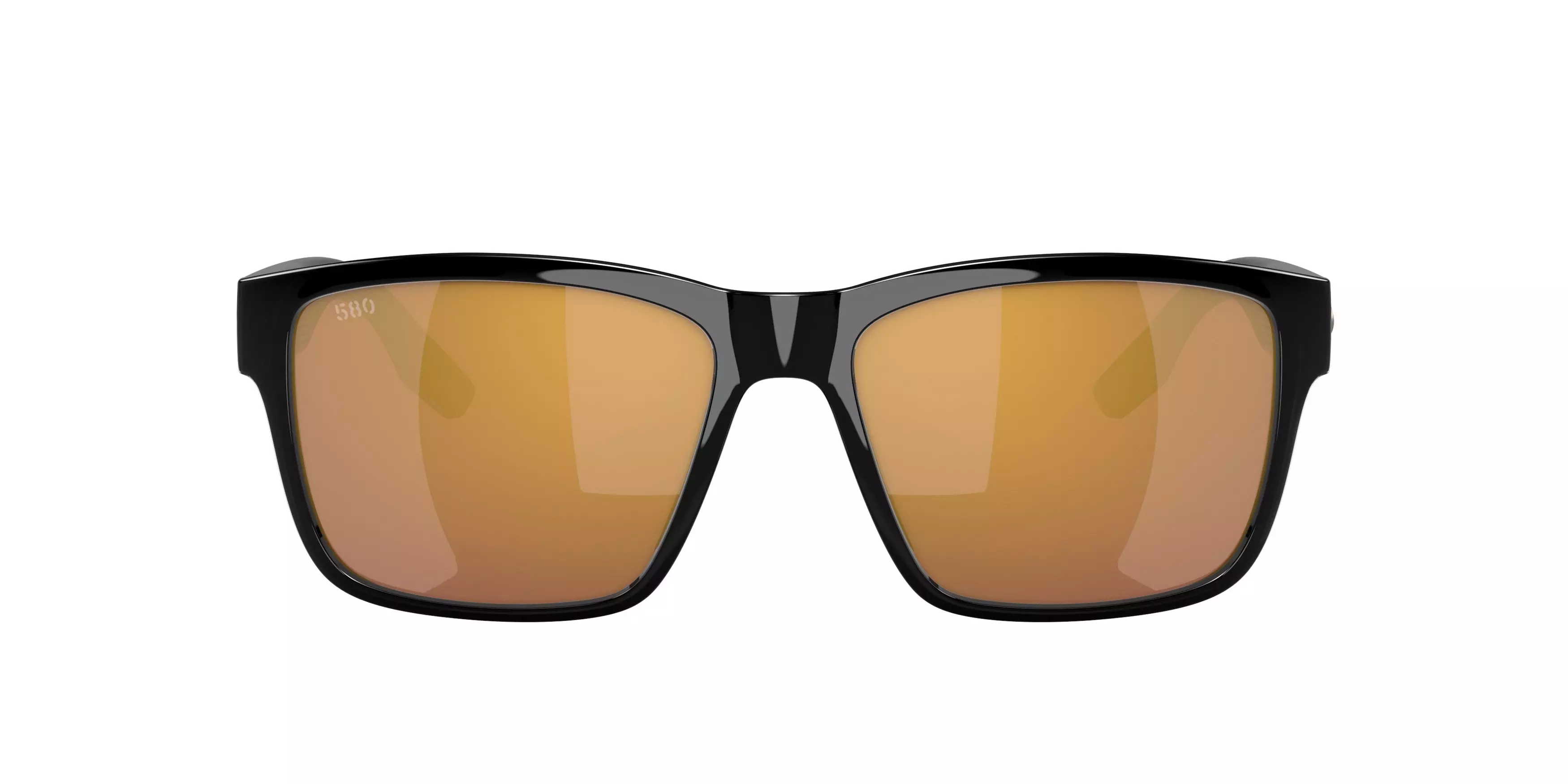 Costa Del Mar Paunch Gold Mirror Polarized 580G Matte Black Sunglasses - BLACK/GOLD