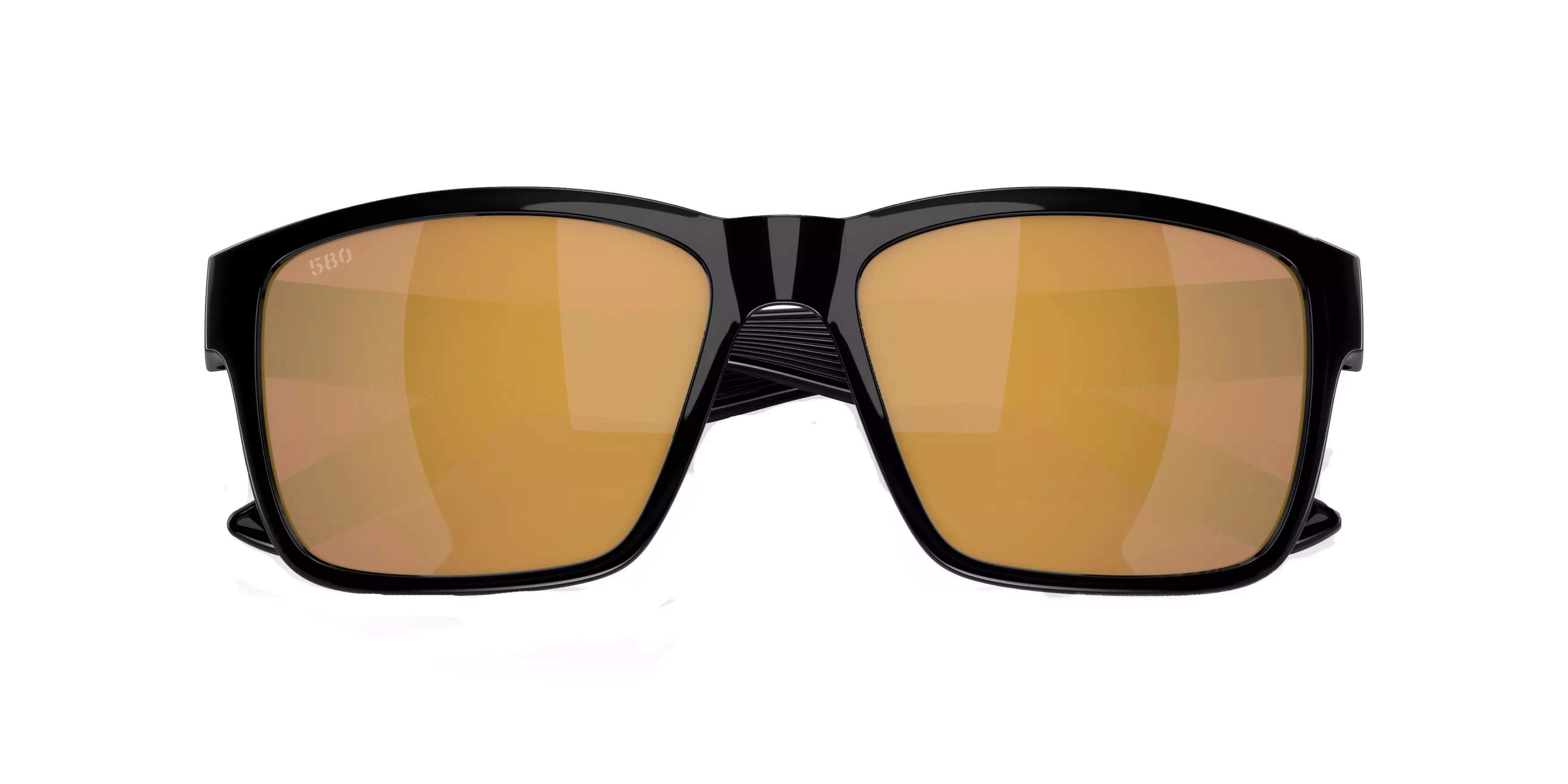 Costa Del Mar Paunch Gold Mirror Polarized 580G Matte Black Sunglasses - BLACK/GOLD