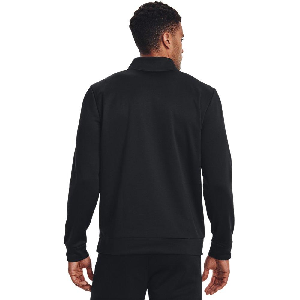 Under Armour Men's 1/4 Zip Armour Fleece - BLACK Thumbnail View 2
