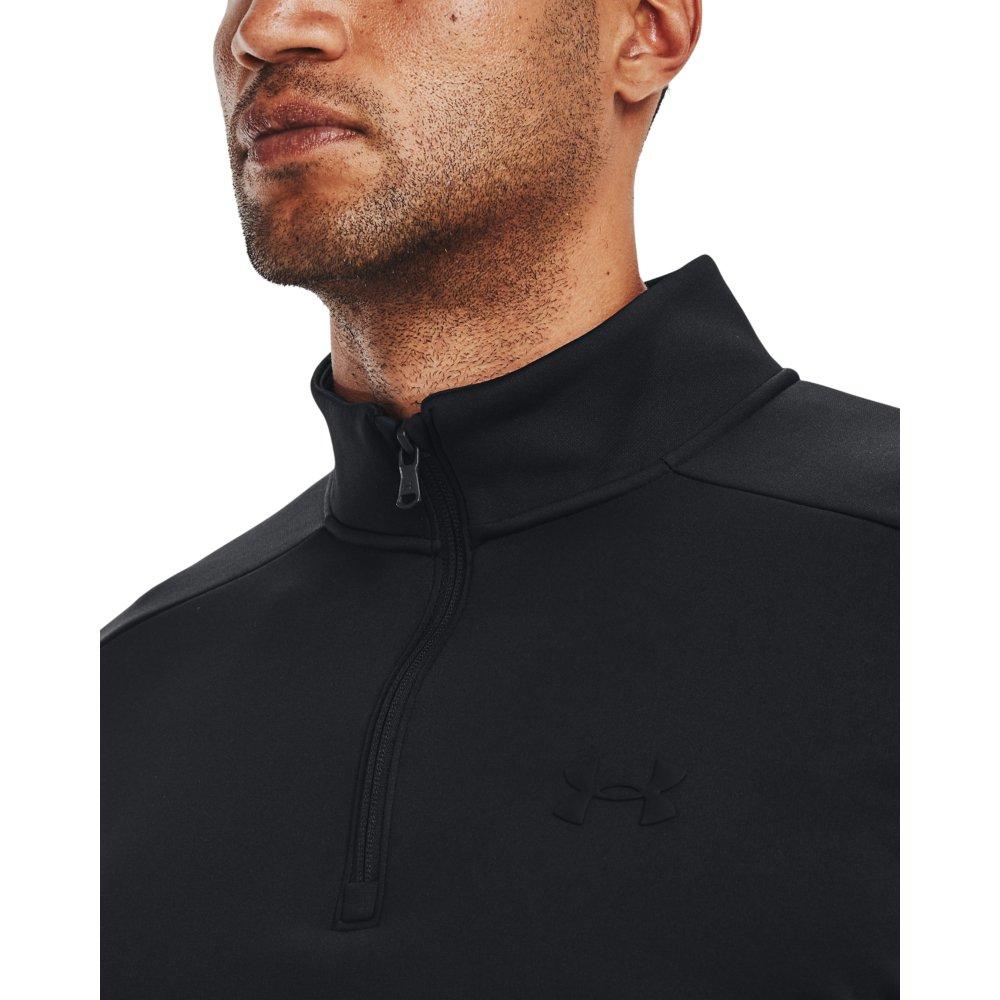 Under Armour Men's 1/4 Zip Armour Fleece - BLACK Thumbnail View 4