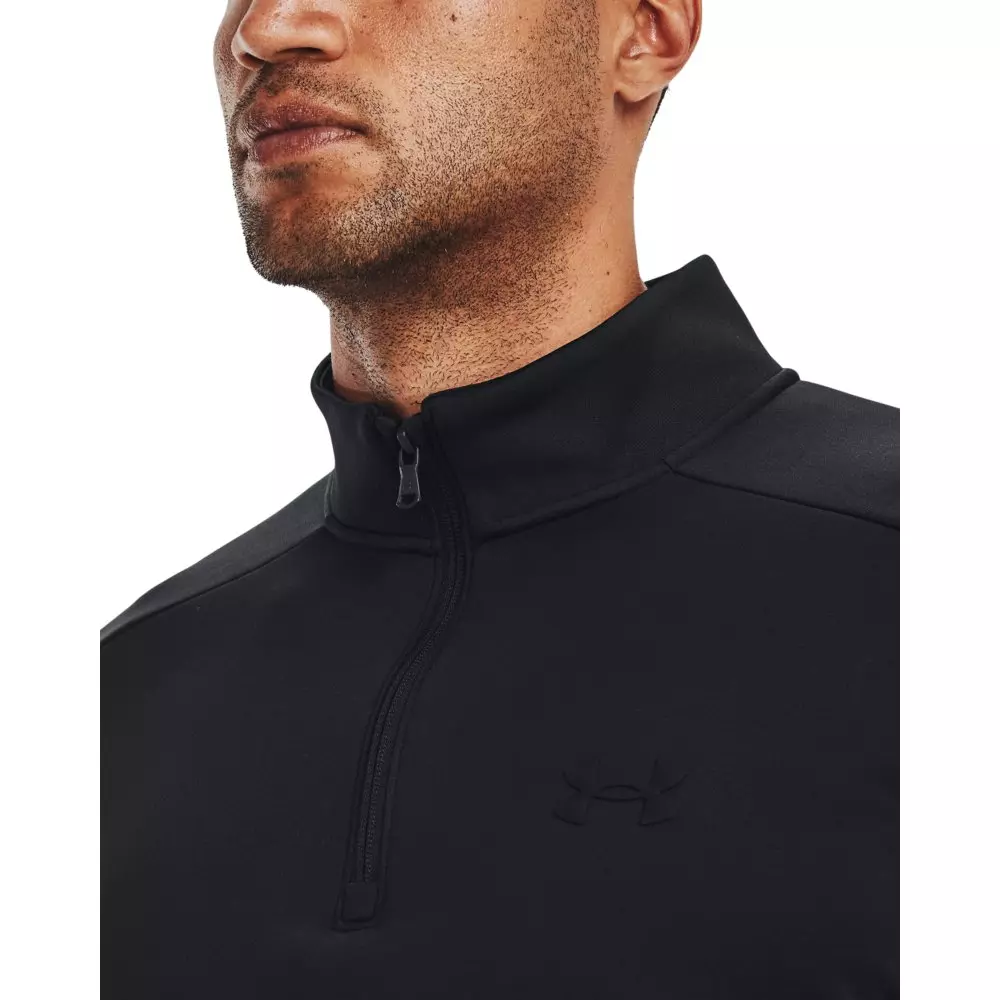 Under Armour Men's 1/4 Zip Armour Fleece - BLACK