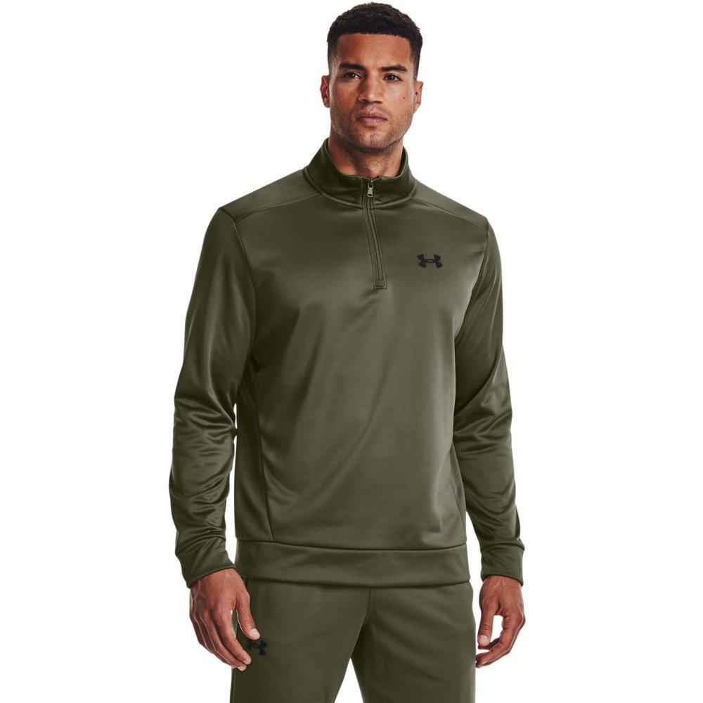 Under Armour Men's 1/4 Zip Armour Fleece - GREEN Thumbnail View 1