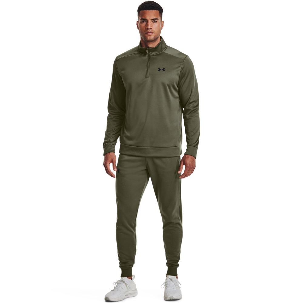 Under Armour Men's 1/4 Zip Armour Fleece - GREEN Thumbnail View 3