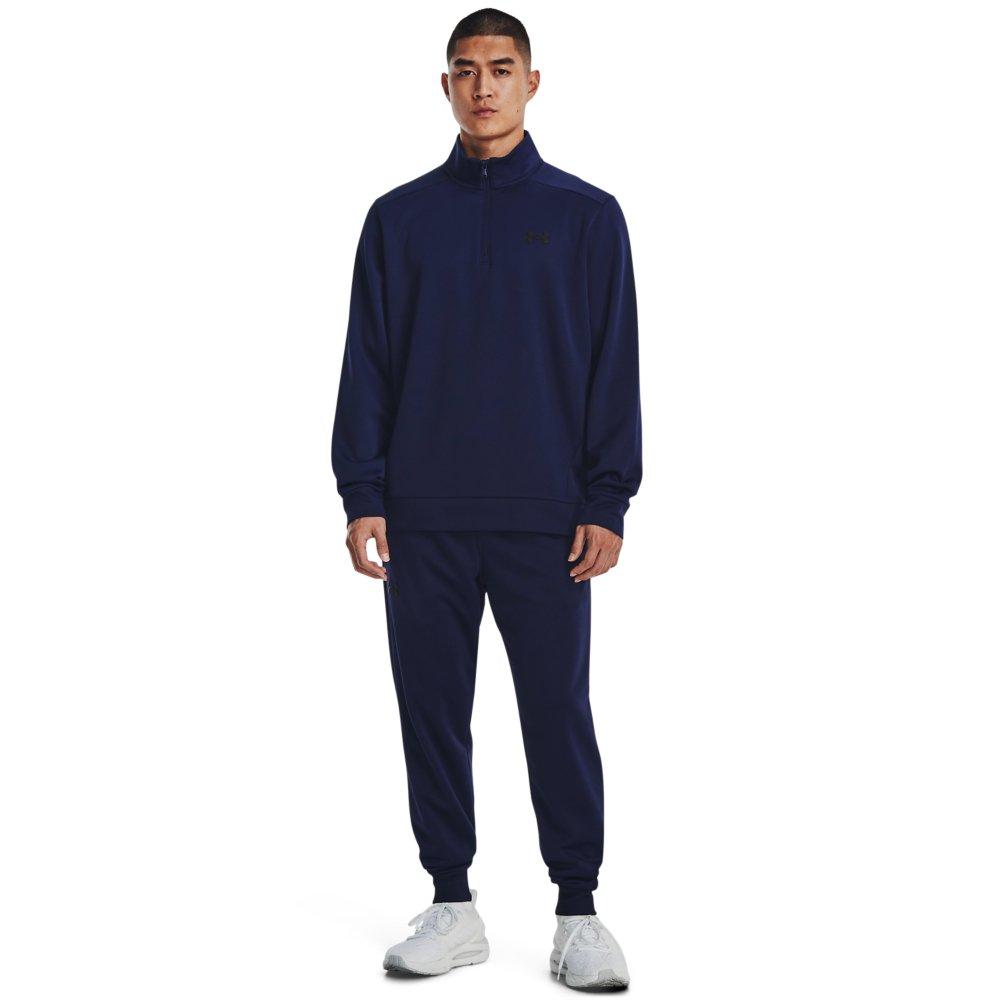 Under Armour Men's 1/4 Zip Armour Fleece - NAVY Thumbnail View 3