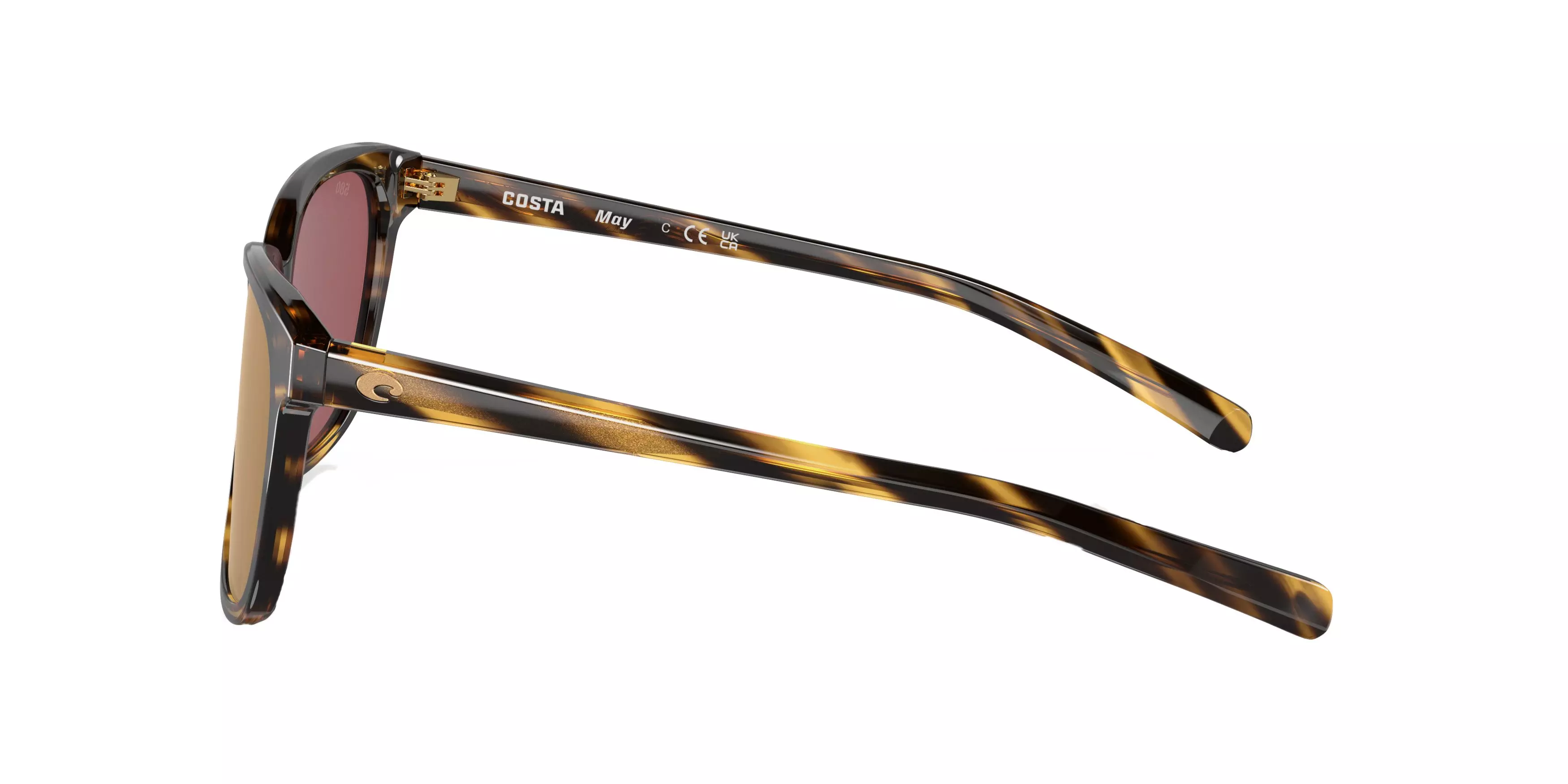 Costa Del Mar May Gold Mirror Polarized Brown Sunglasses - BROWN