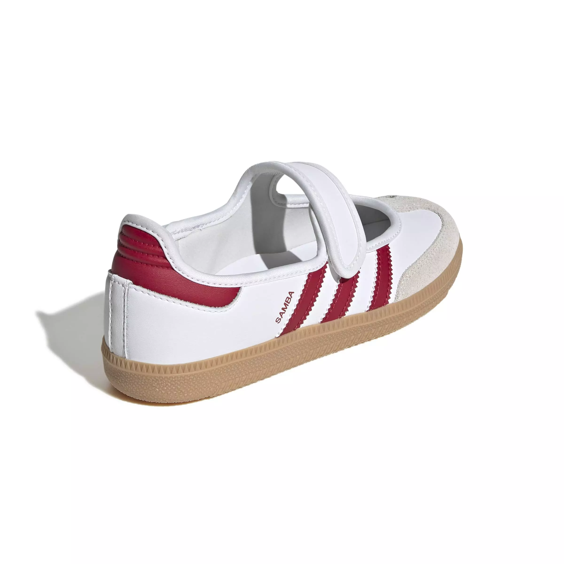 adidas Originals Samba Jane "Ftwr White/Team Victory Red/Gum 3" Grade School Girls' Shoe - WHITE/RED/BROWN