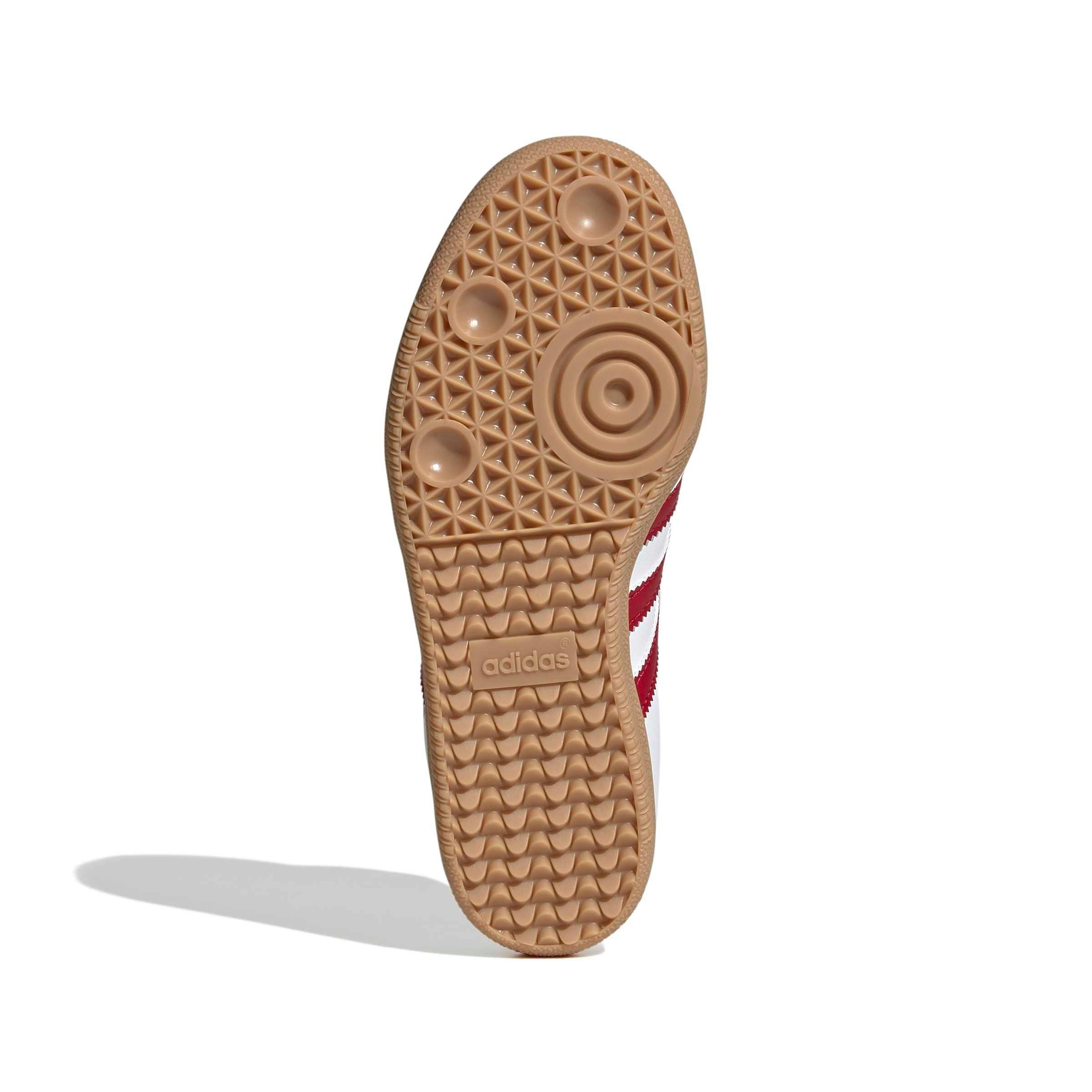 adidas Originals Samba Jane "Ftwr White/Team Victory Red/Gum 3" Grade School Girls' Shoe - WHITE/RED/BROWN Thumbnail View 6