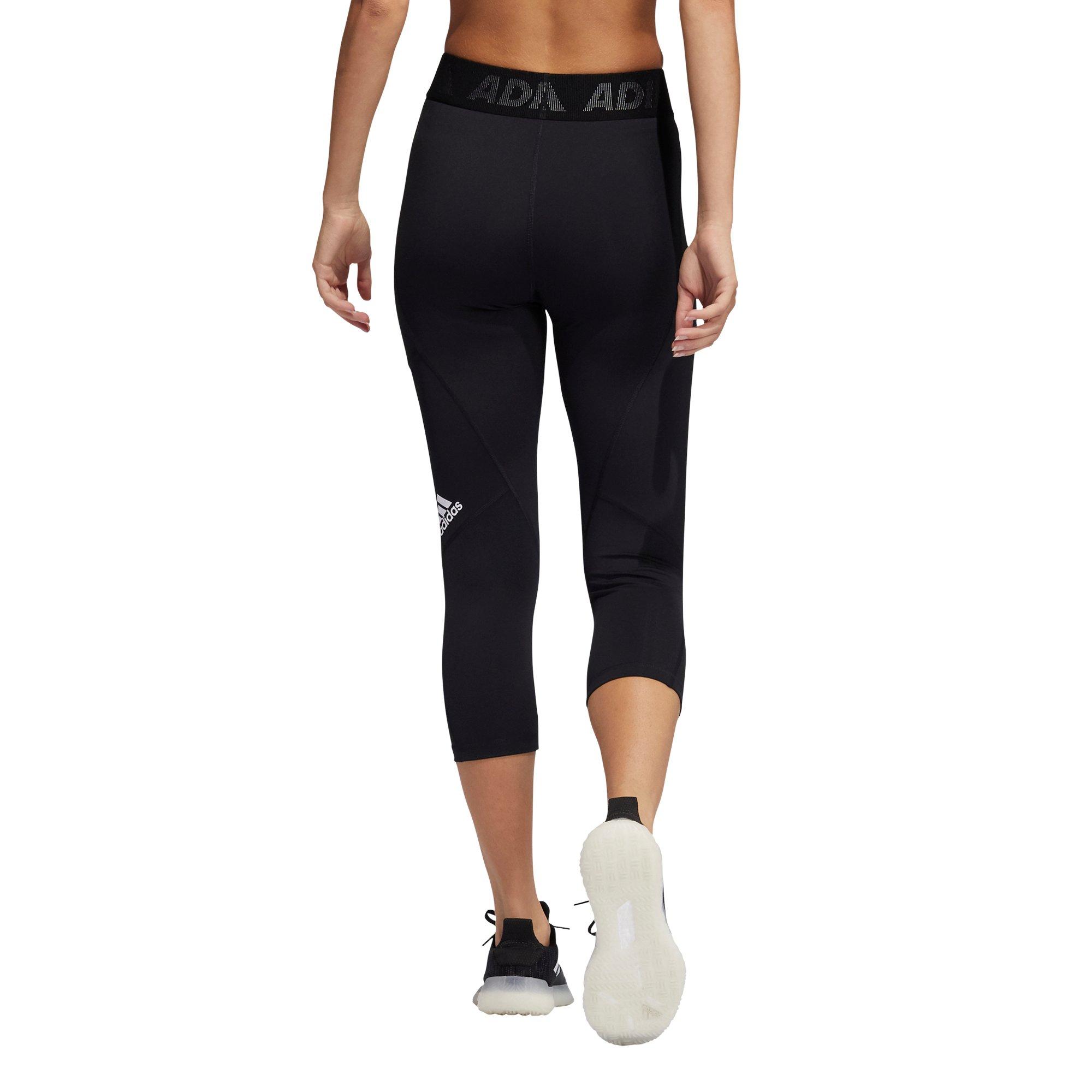 Techfit 3/4 gym leggings, black, Adidas Performance