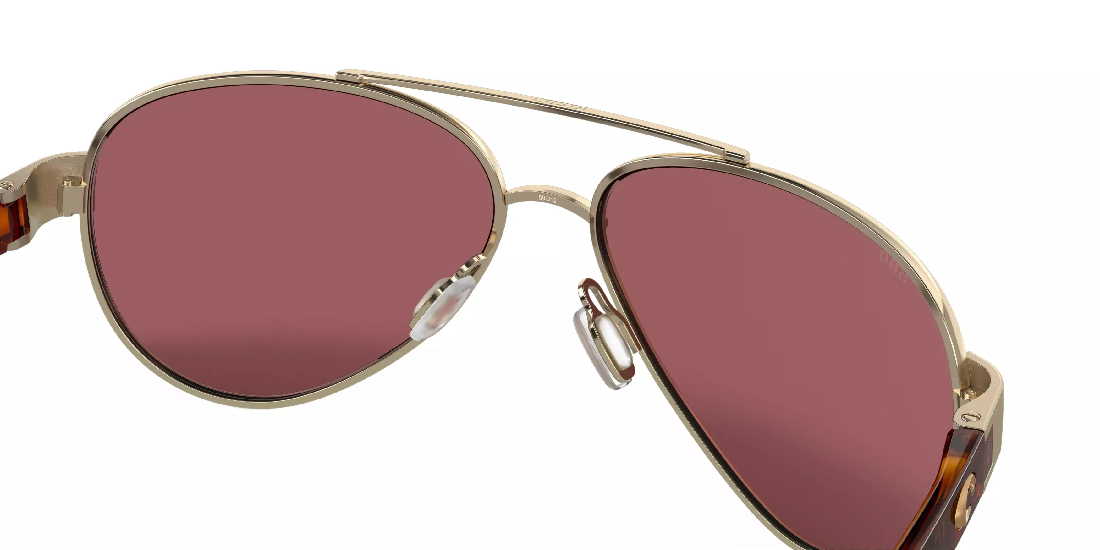 Costa Del Mar Loreto Gold Mirror Polarized Brushed Gold Sunglasses - GOLD