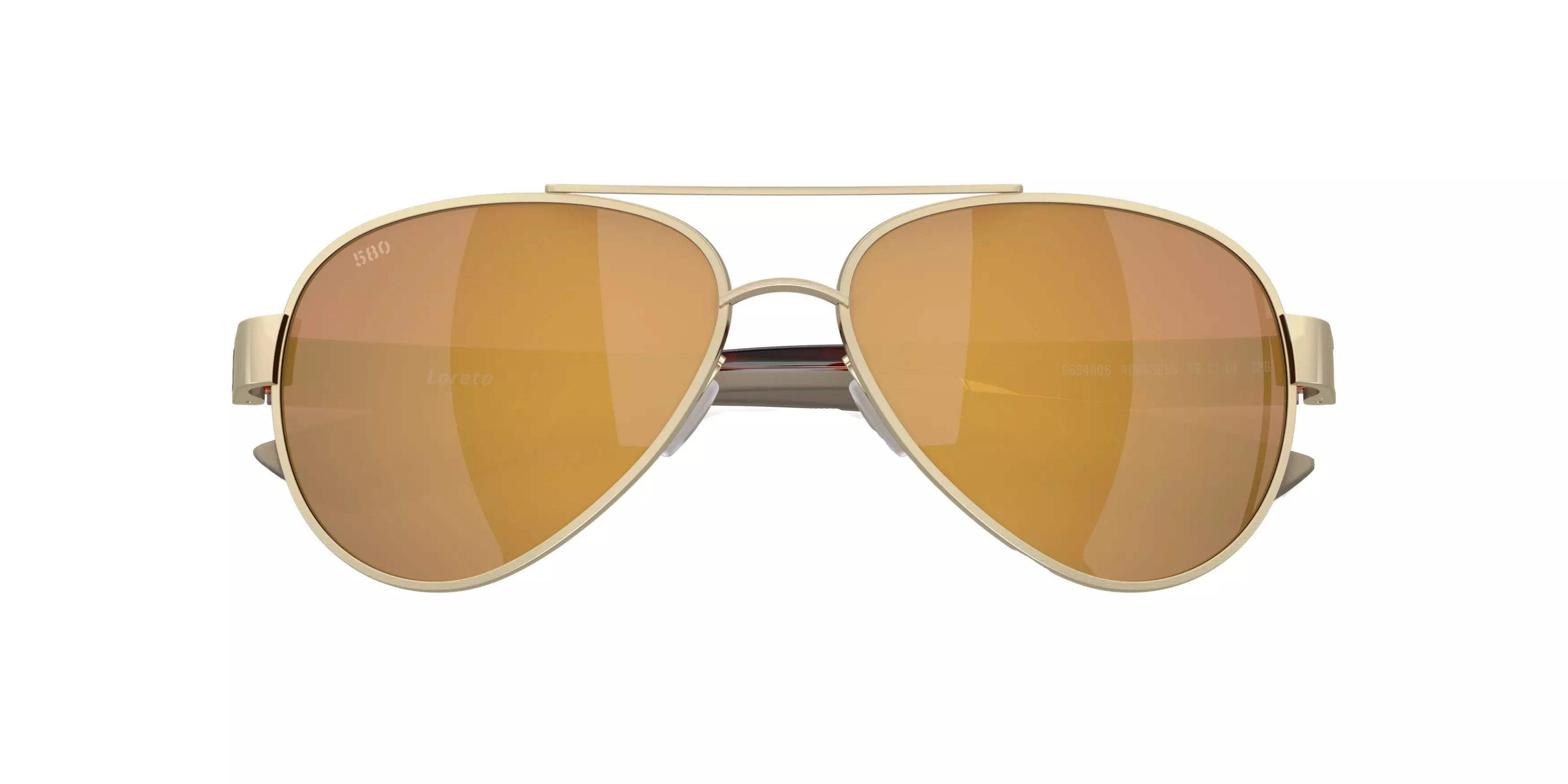 Costa Del Mar Loreto Gold Mirror Polarized Brushed Gold Sunglasses - GOLD