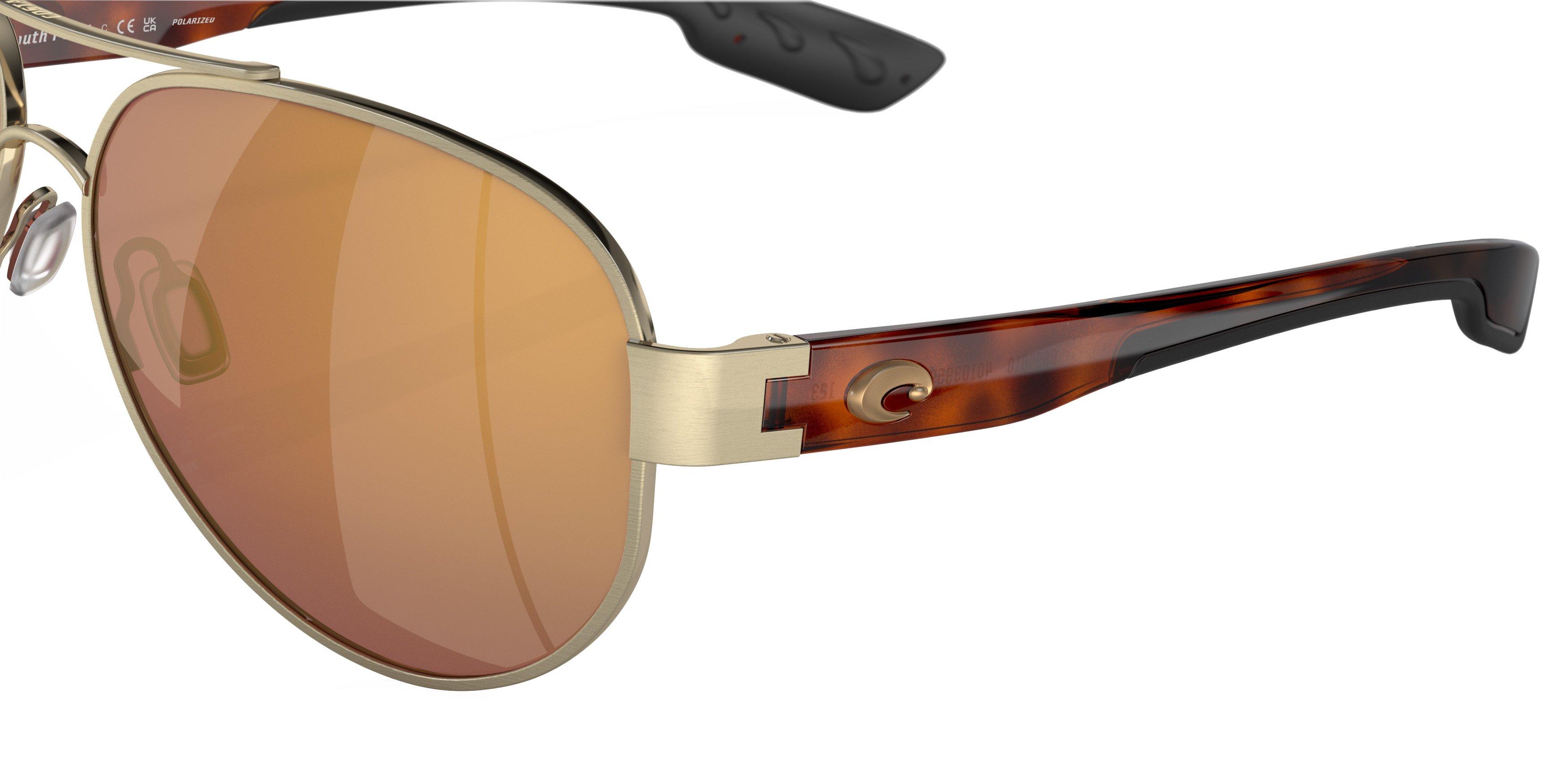 Costa Del Mar South Point Gold Mirror Polarized Brushed Gold Sunglasses - GOLD Thumbnail View 4
